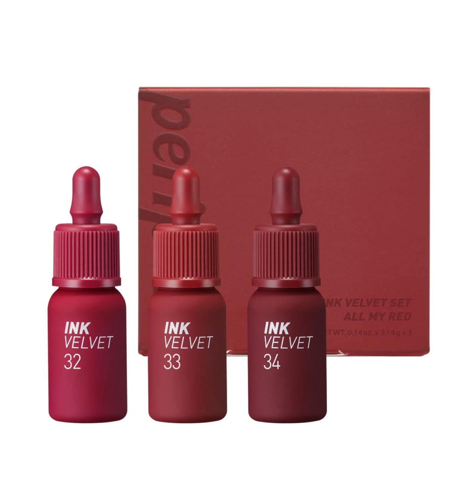 Peripera Ink the Velvet Lip Tint - Red Collection | High Pigment, Longwear, Weightless | Not Animal Tested, Gluten-Free, Paraben-Free - Buy Online on GoSupps.com