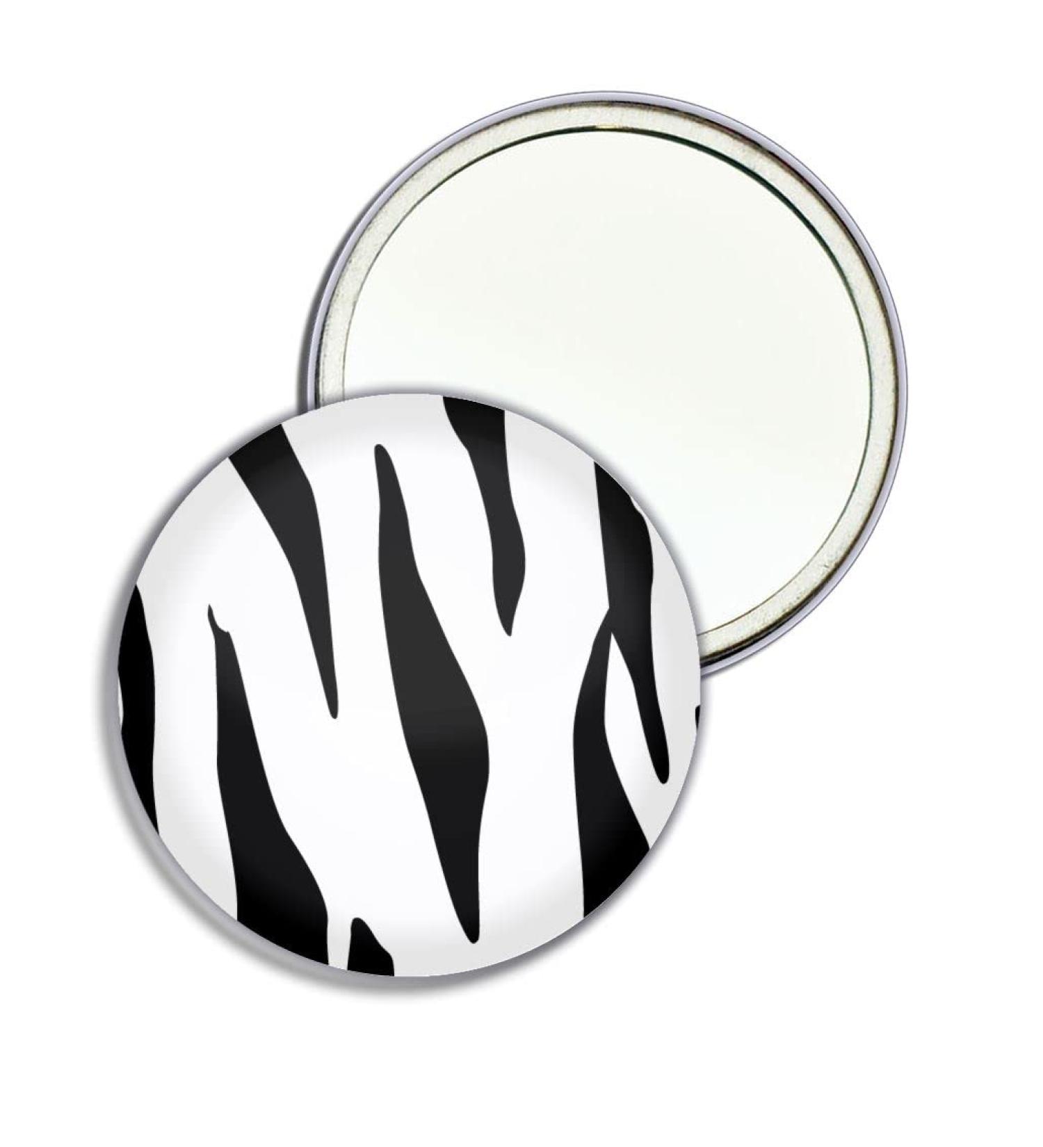 Zebra Print - 77mm Round Compact Mirror - Buy Online on GoSupps.com