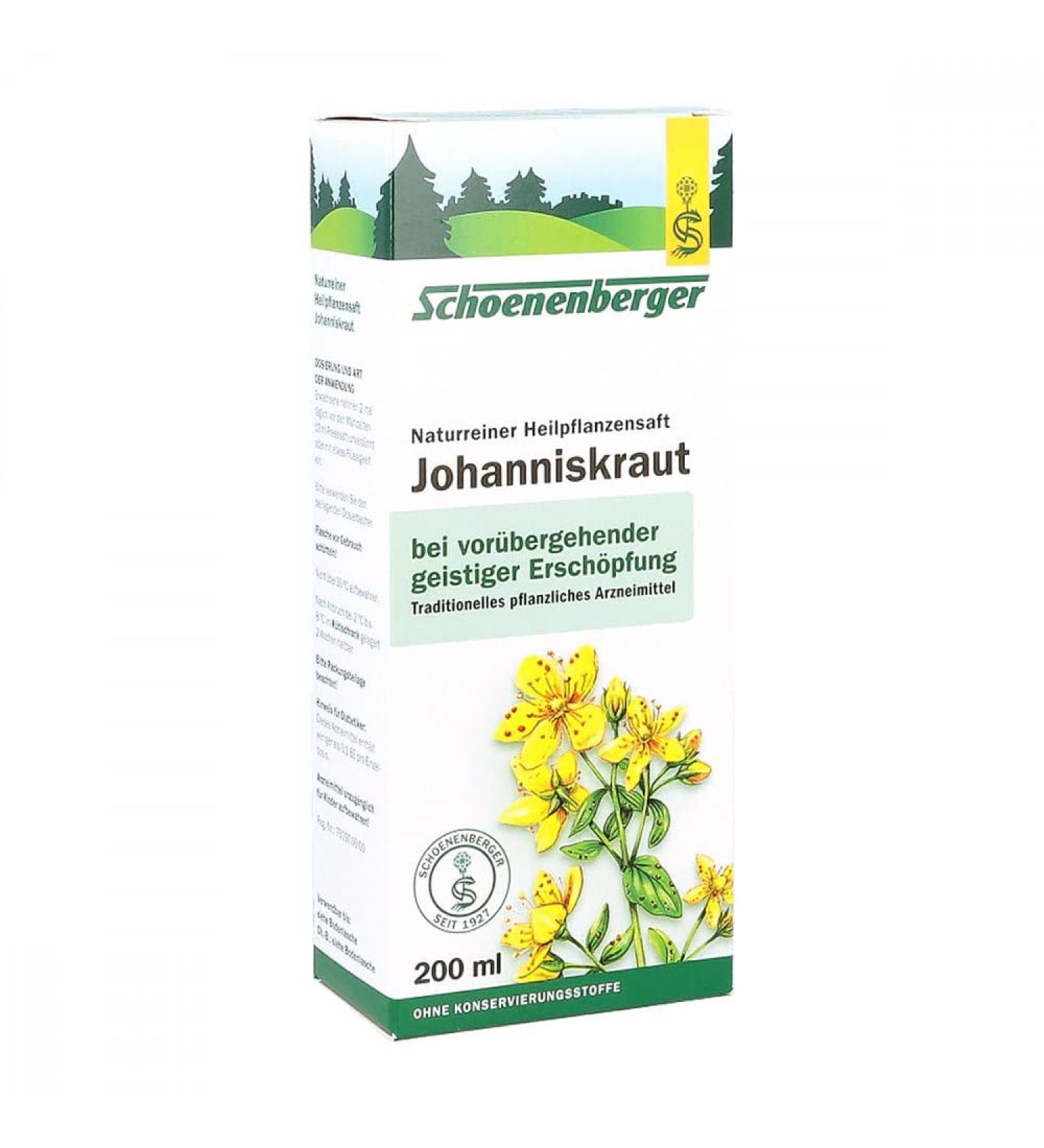 Buy ST. JOHN'S WORT JUICE Schoenenberger 200ml - Organic Herbal Extract for Wellness | Fast International Shipping - Buy Online on GoSupps.com
