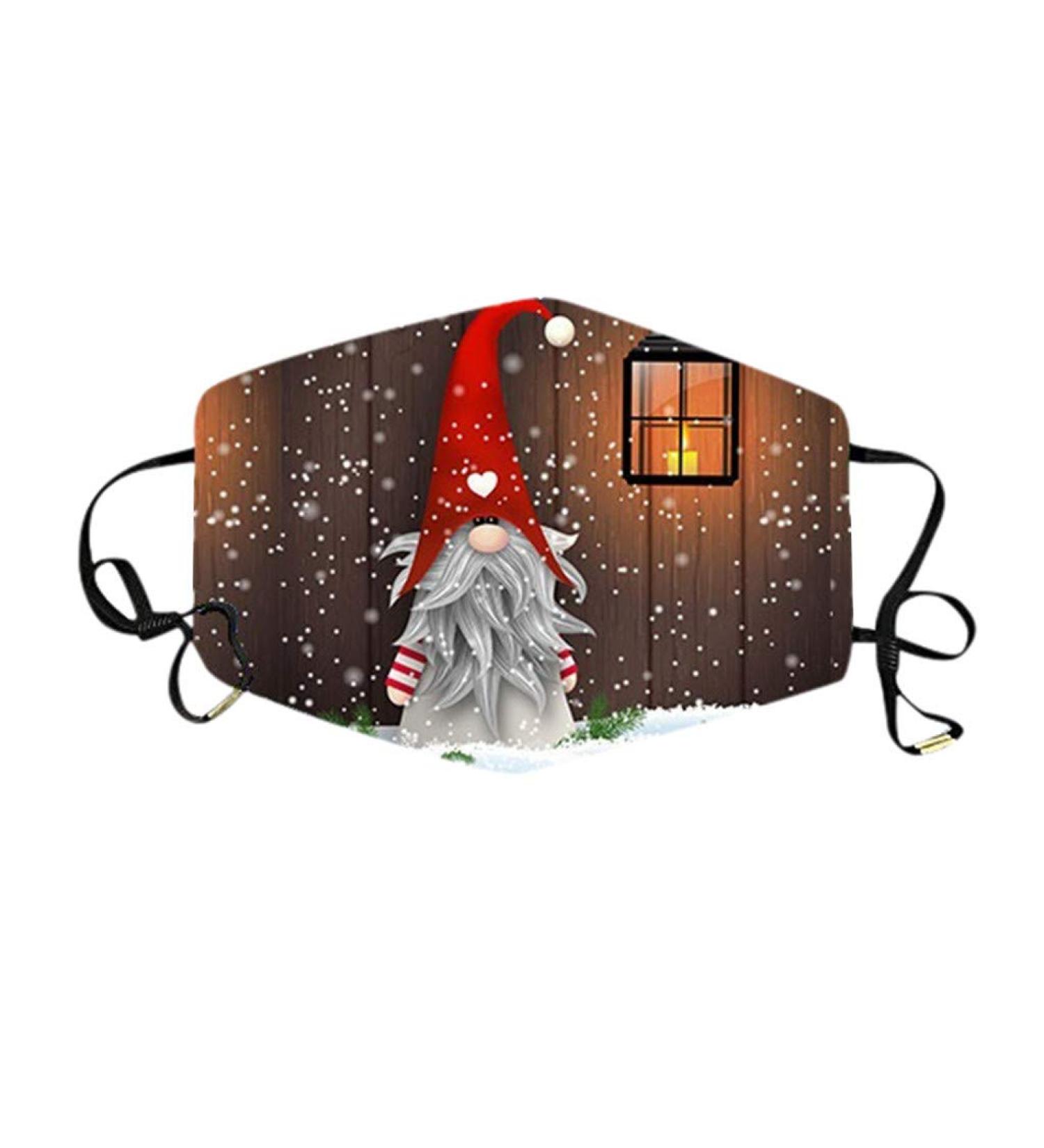 riou Funny Multifunctional Scarf Cotton Washable with Christmas Motif Outdoor Motorcycle Face Mask for Men Women