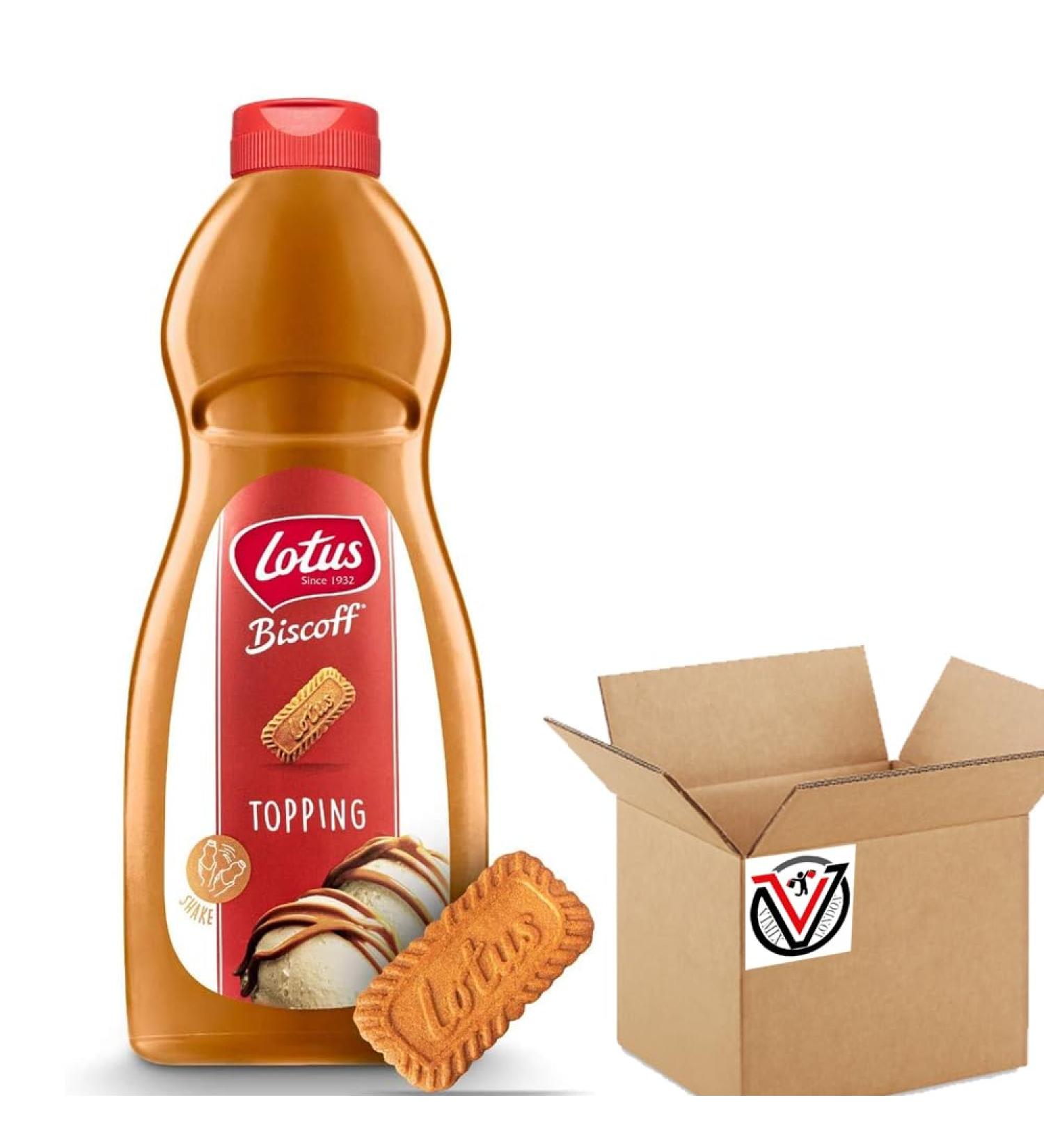 Lottus Biscoff Topping Sauce 1kg Bottle - Caramelised Biscuit Topping Sauce - Buy Online on GoSupps.com