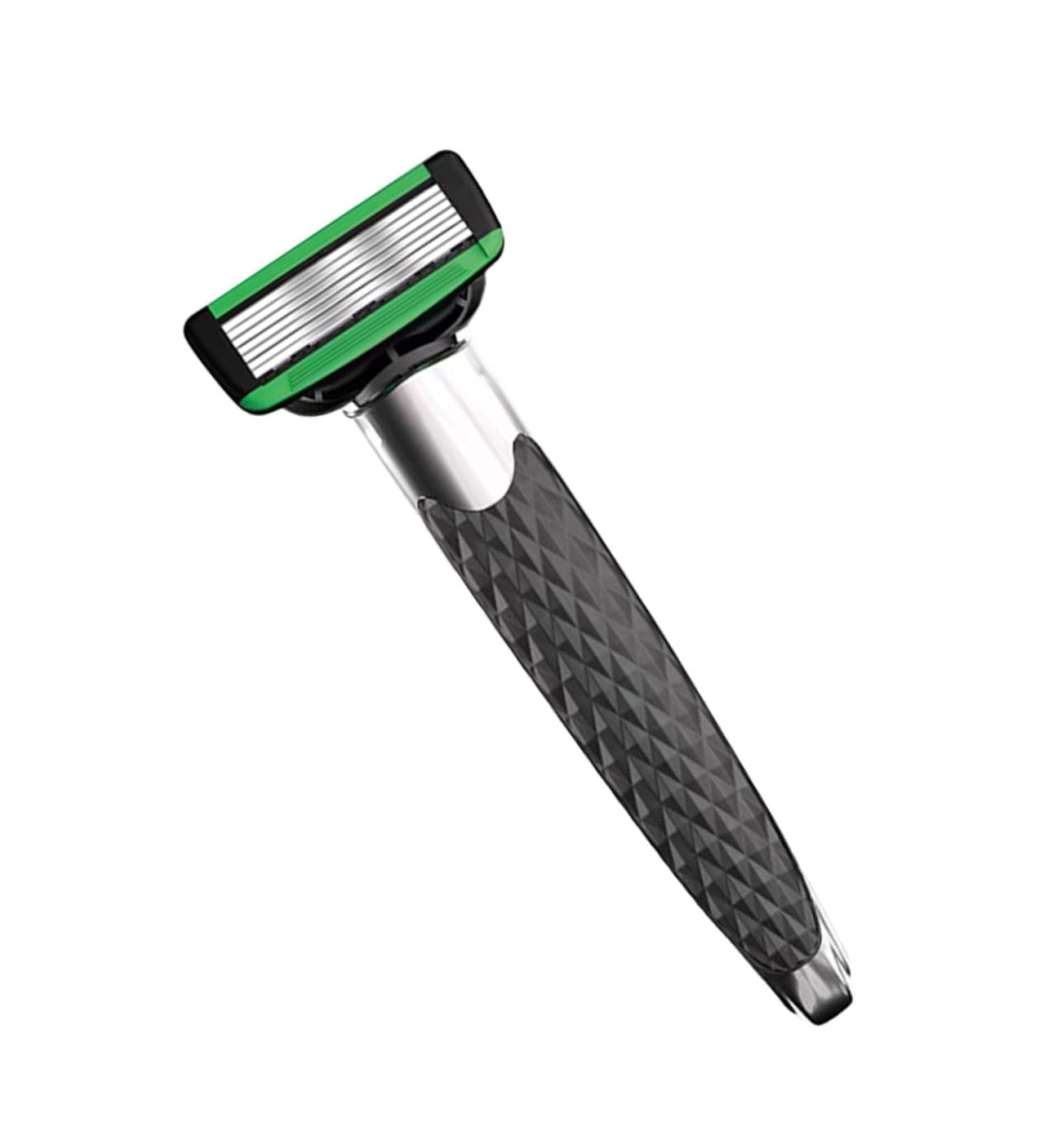 Minkissy Professional Razor Blade Set for Men - Short Handle Shaving Razor Plane | Premium Rubber & Metal Grooming Kit - Buy Online on GoSupps.com