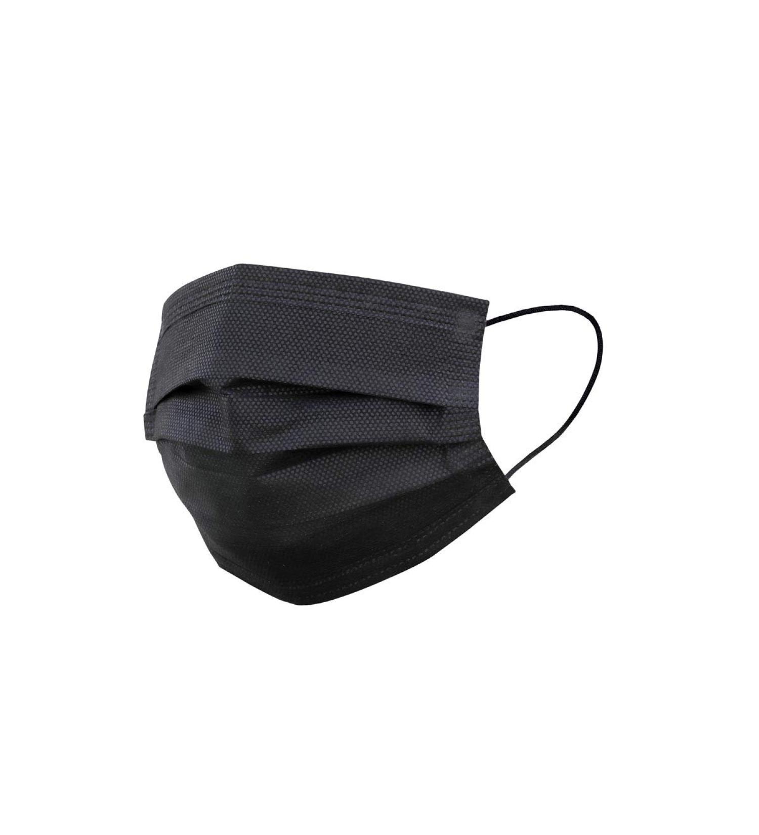 Made2Trade 30-Pack 3-Ply Disposable Masks - Black with Nose Clip - Fiberglass-Free - International Shipping Available - Buy Online on GoSupps.com