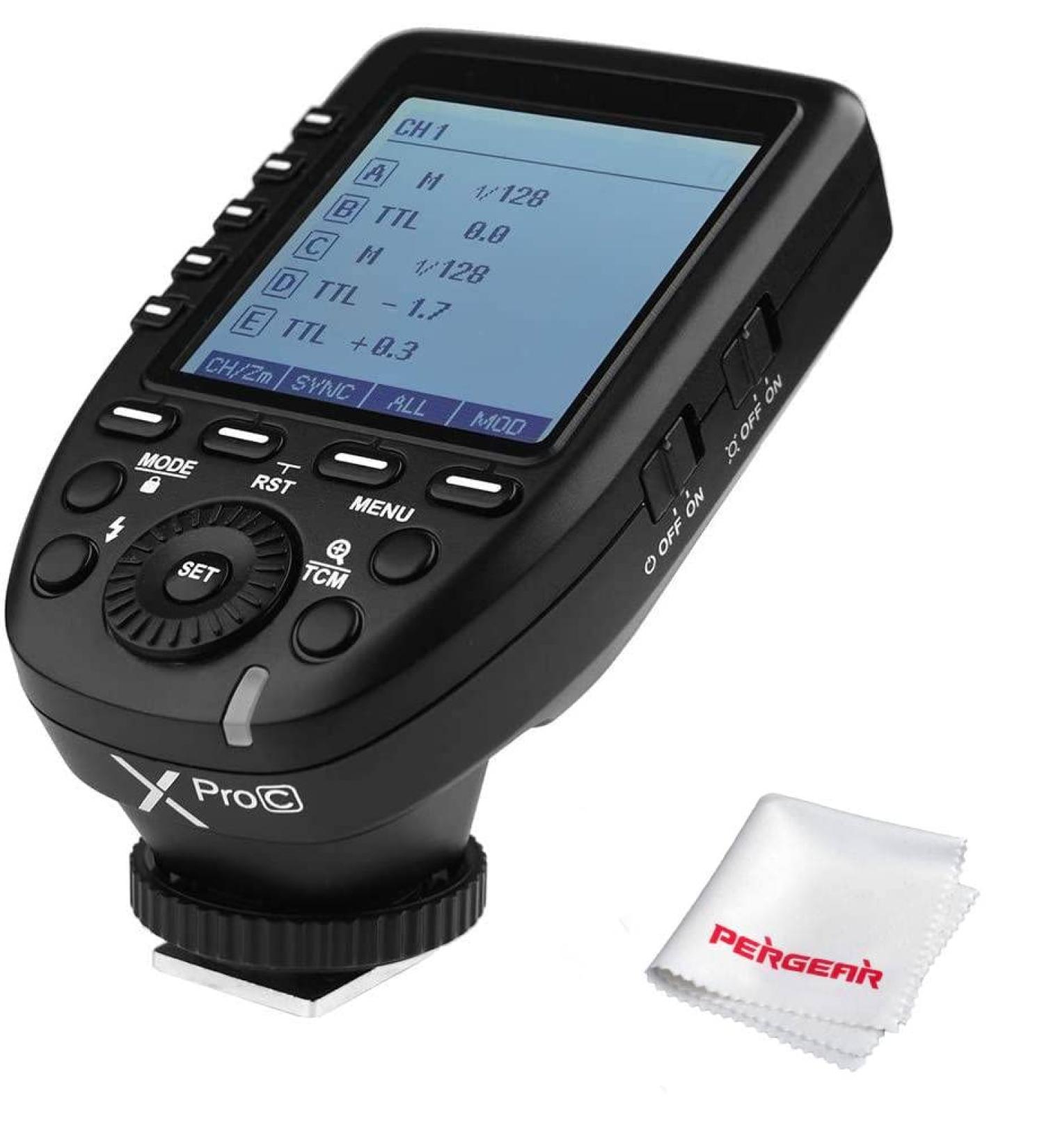 Godox Xpro-C TTL Wireless Flash Trigger for Canon - 1/8000s HSS, TTL/Manual, Large Screen, 5 Group Buttons - Buy Online on GoSupps.com