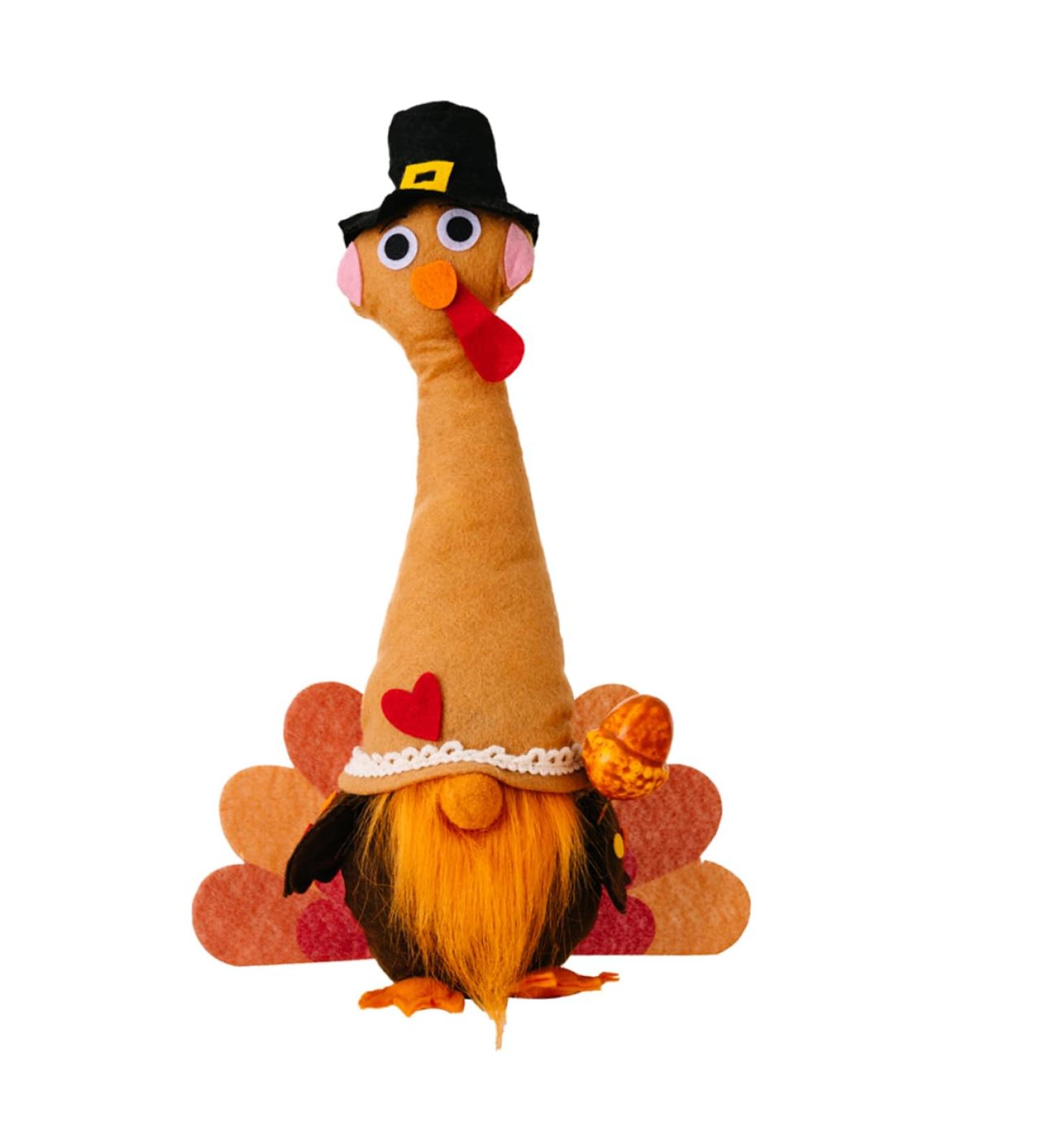 Alipis Dwarf Turkey Decor Ornament Thanksgiving Turkey Gnome Thanksgiving Stuffed Gnome Autumn Fireplace As Shown 1 35X6X5CM - Buy Online on GoSupps.com