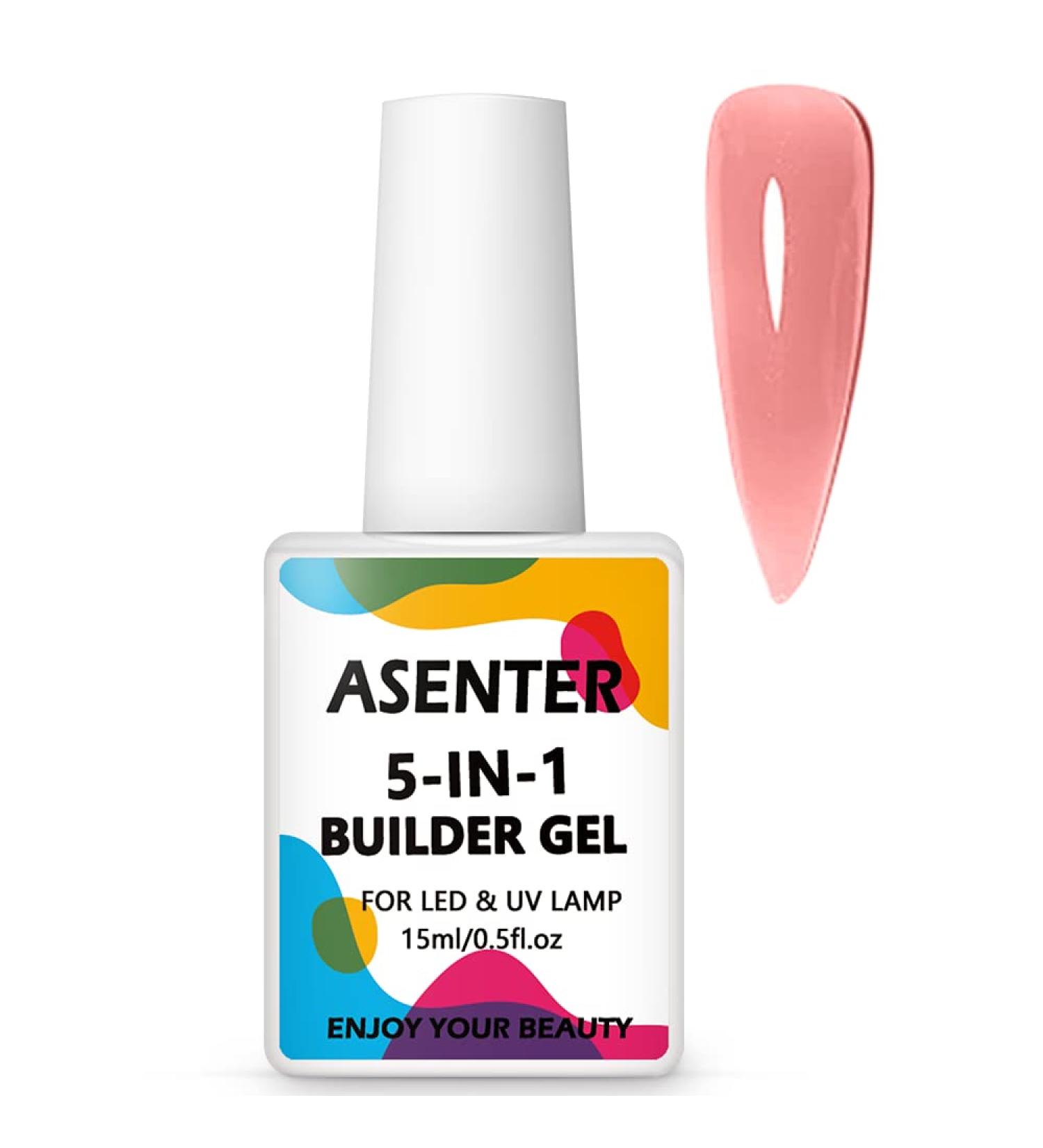 ASENTER Builder Gels 15ML in a Bottle cover Nude Pink Rubber Gel Nails Extension Gel Base Gel Nail Strengthener Hard Gel UV/LED Gel Nail Polish Gel for Broken Nails Repair - Buy Online on GoSupps.com