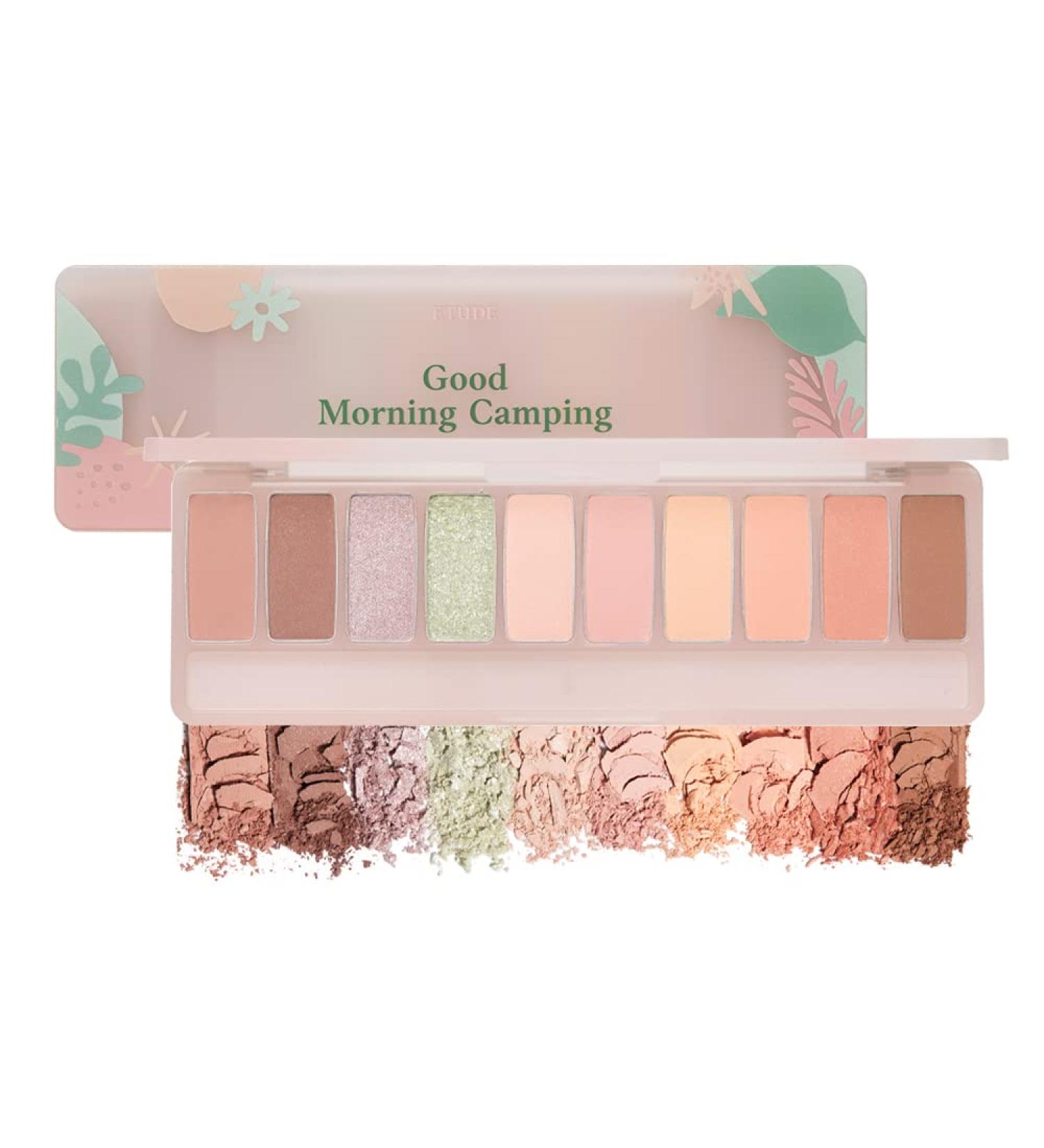 Etude House Good Morning Camping 10-Color Eye Shadow Palette | Vivid Summer Shades for Lovely Kbeauty Makeup - Buy Online on GoSupps.com