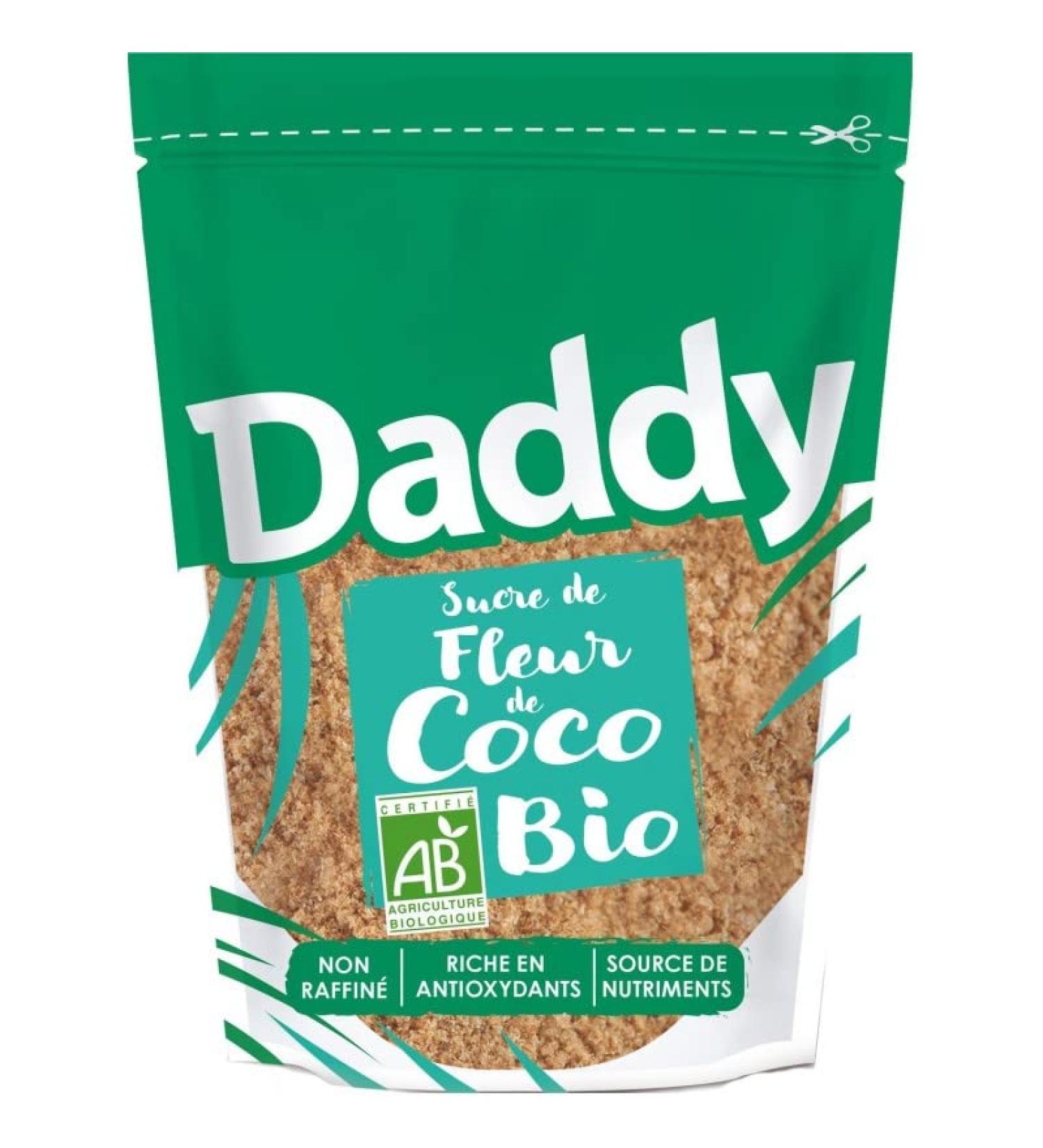 Daddy Sucre De Coco Bio 230G - Le sucre naturel et bio qui veille vos papilles ! - Le Lot De 3
