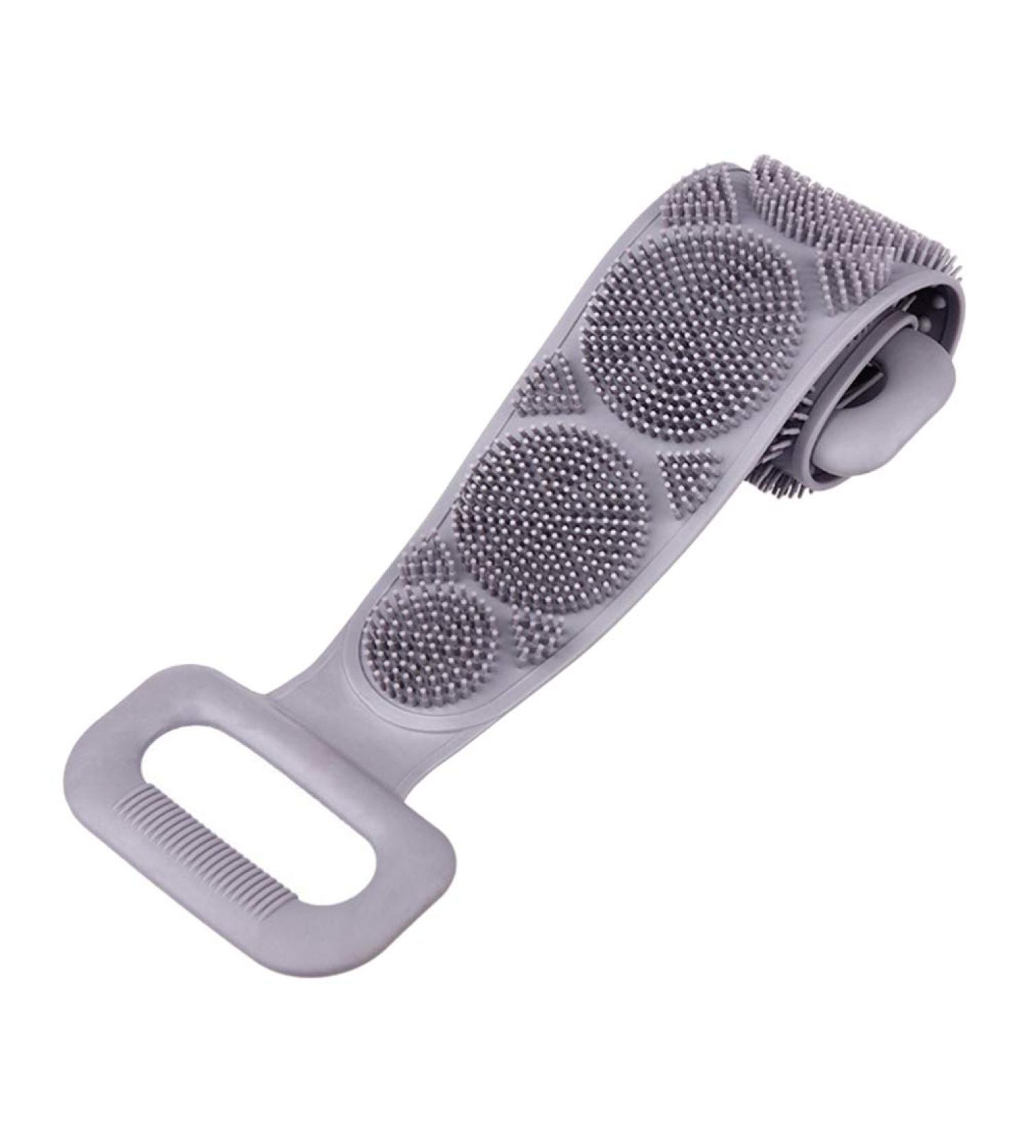 EXCEART Silicone Back Scrubber Belt - Gray - Ultimate Shower Exfoliation Tool for Smooth Skin - Durable & Easy to Use - Ideal for All Body Types - Buy Online on GoSupps.com