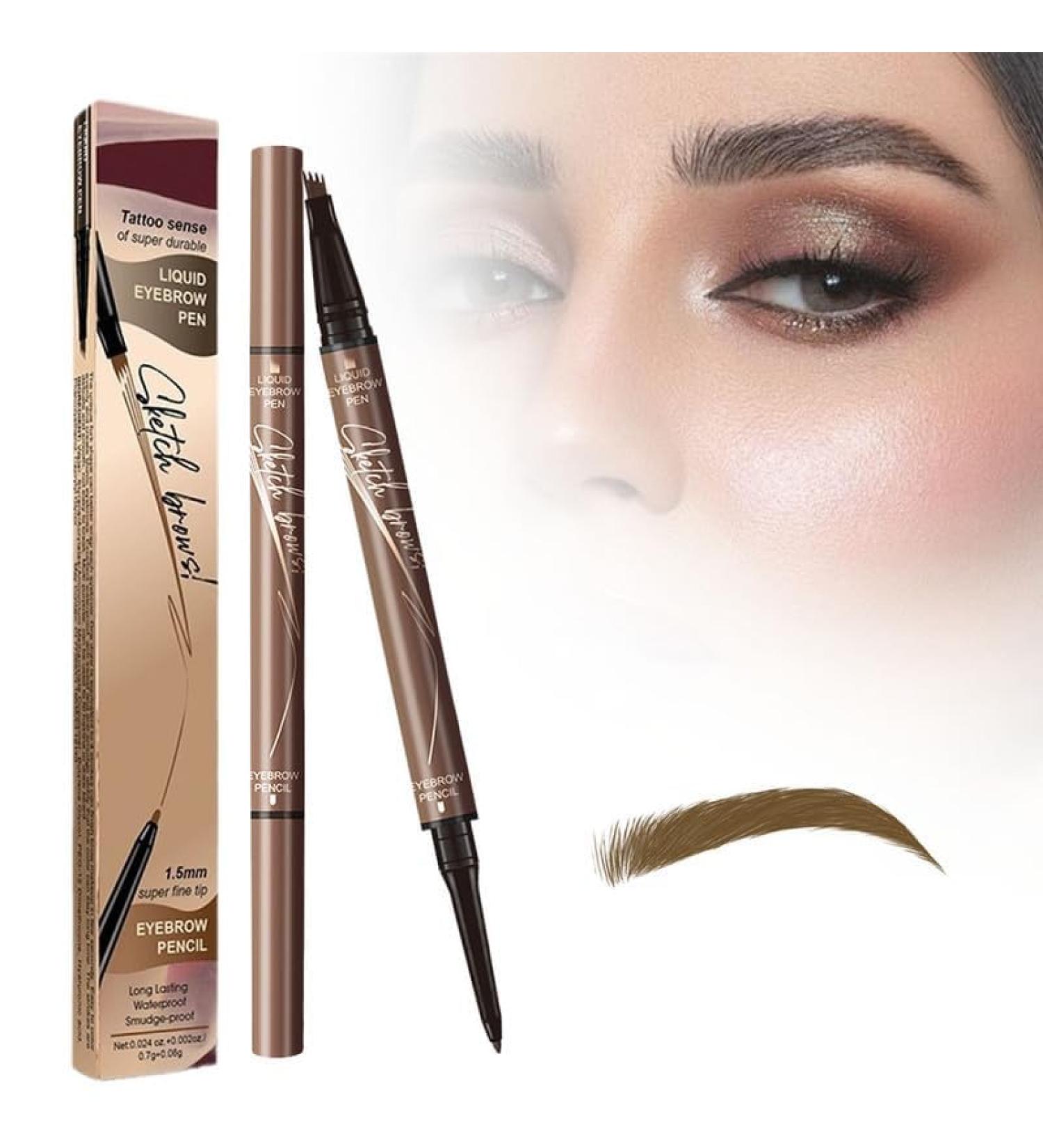 Crayon Sourcils Magique 2 en 1 4 Pointes Nouveau Crayon Sourcils 3D tanche pour Microblading 2024 Crayon Sourcils Naturel Longue Dur e (Light Brown) - Buy Online on GoSupps.com