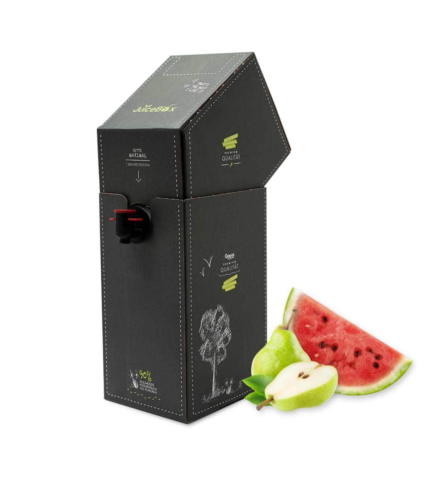 JuiceBox Syrup Light - 2L Makes 52L of Vegan & Delicious Pear-Melon Beverage | Sustainable Low-Calorie Drink - Buy Online on GoSupps.com