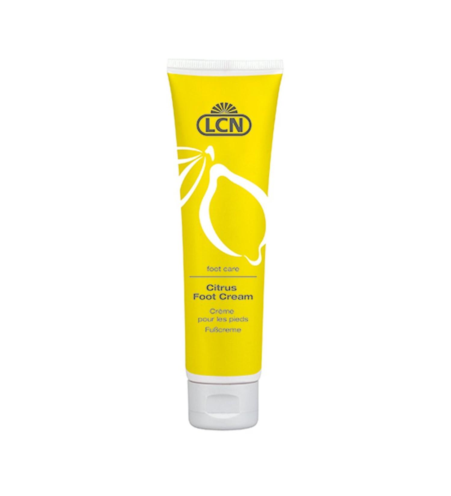 LCN Citrus Foot Cream 100 ml - refreshing citrus foot cream nourishes and revitalizes with lemongrass and citrus oil