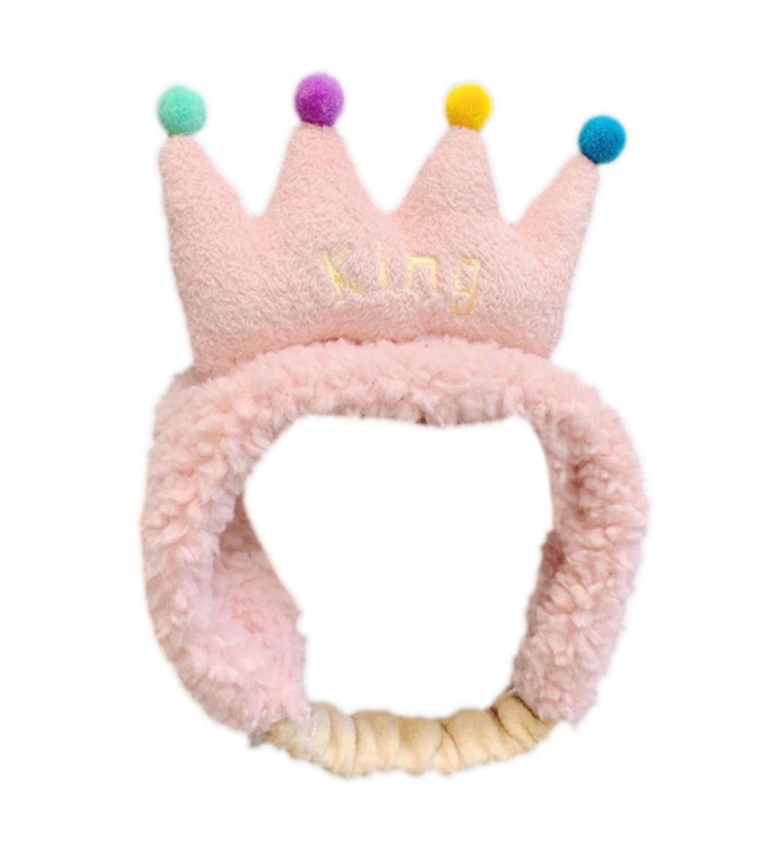 amangul Colorful Crown Elastic Wash Face Hairband for Women Soft for Head Wrap for Shower Beauty Skincare Makeup Wide Headband(Pink) - Buy Online on GoSupps.com