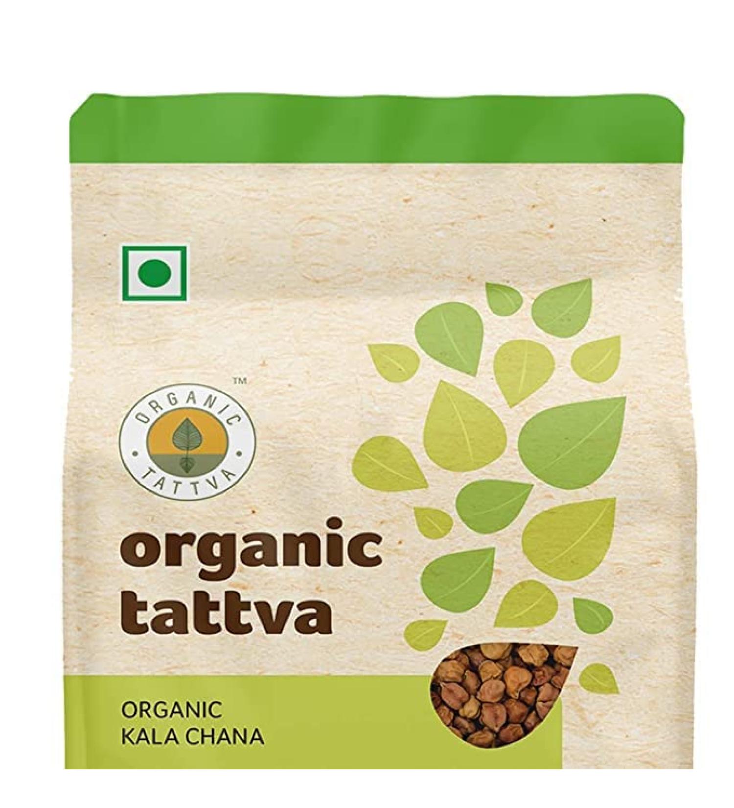 Organic Tattva Black Chickpeas Kala Chana 500g pure USDA Pass - Buy Online on GoSupps.com