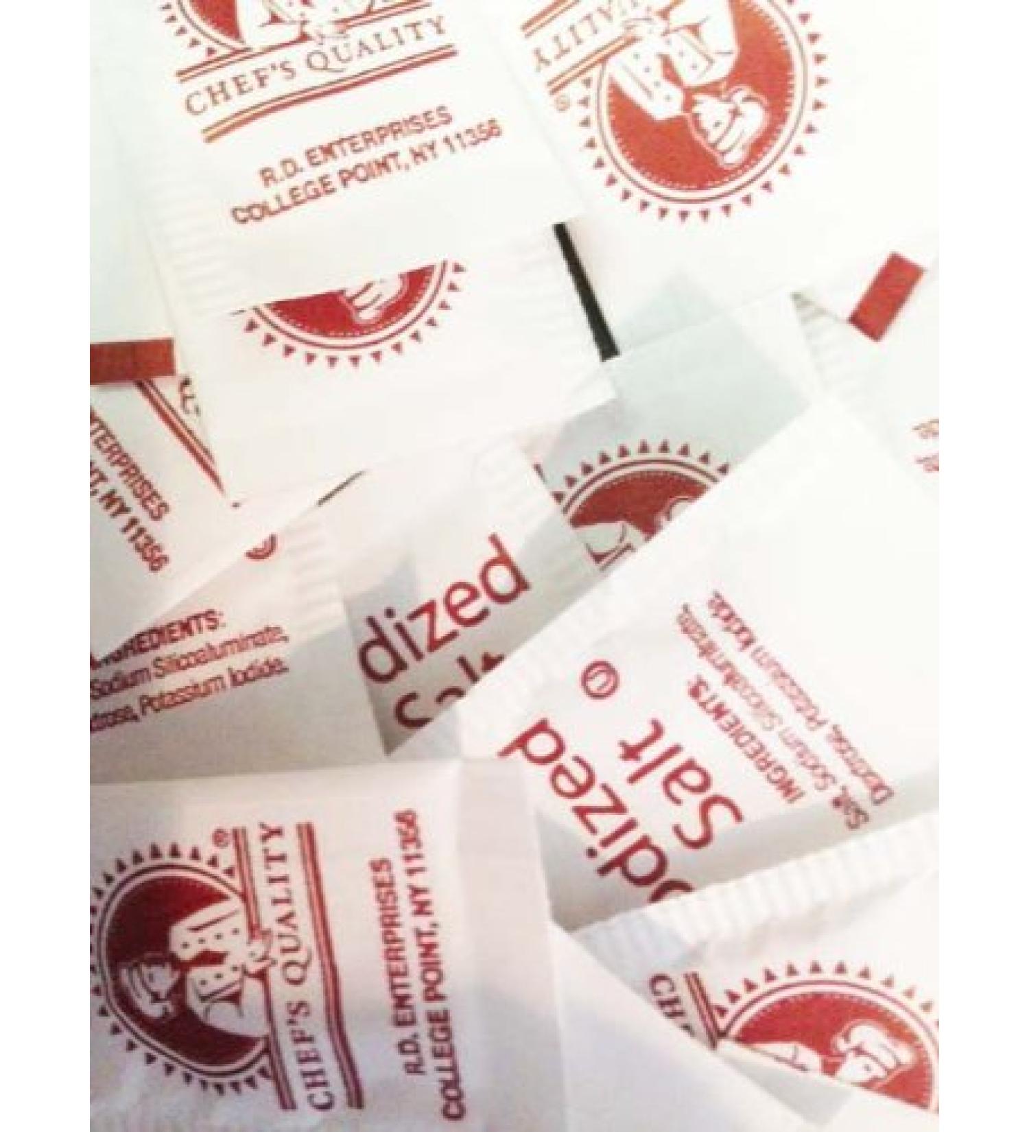 Chef's Quality Individual Salt Packets - Portable Salt Packets - OU-Kosher (1000 Salt Packets)