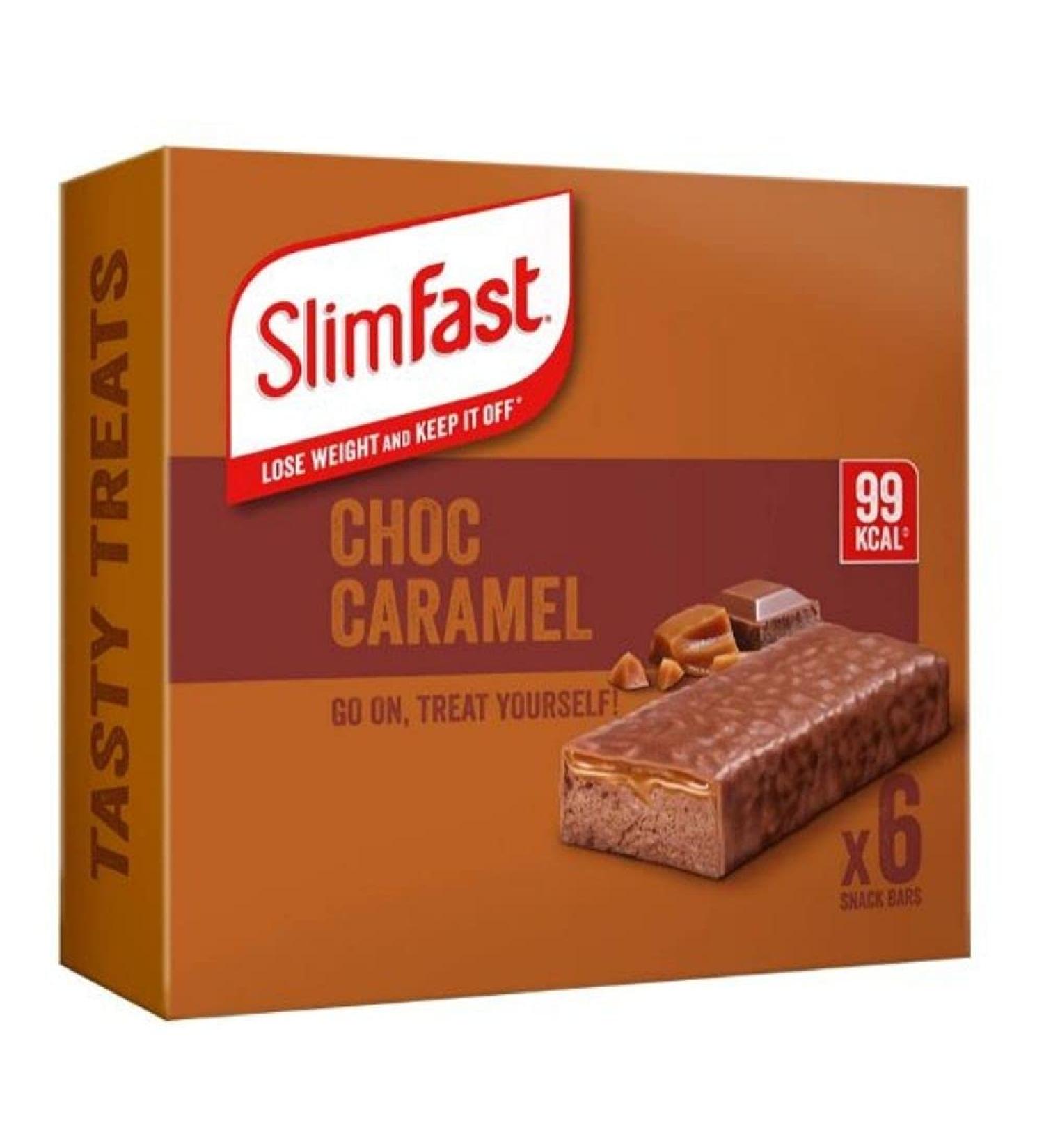 SHS SALES MARKETING LTD SlimFast Chocolate Caramel Snack Bars 156g - Buy Online on GoSupps.com