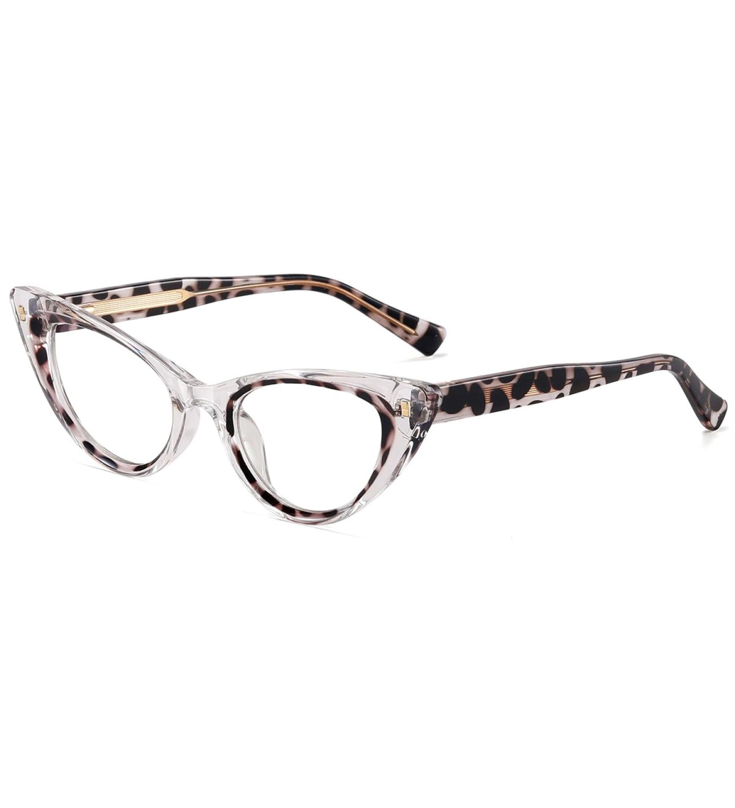 Shop LIGOES Cat Eye Gradient Frame TR90 Eyeglasses - Leopard Anti Blue Light Glasses for Stylish Selfies - Buy Online on GoSupps.com