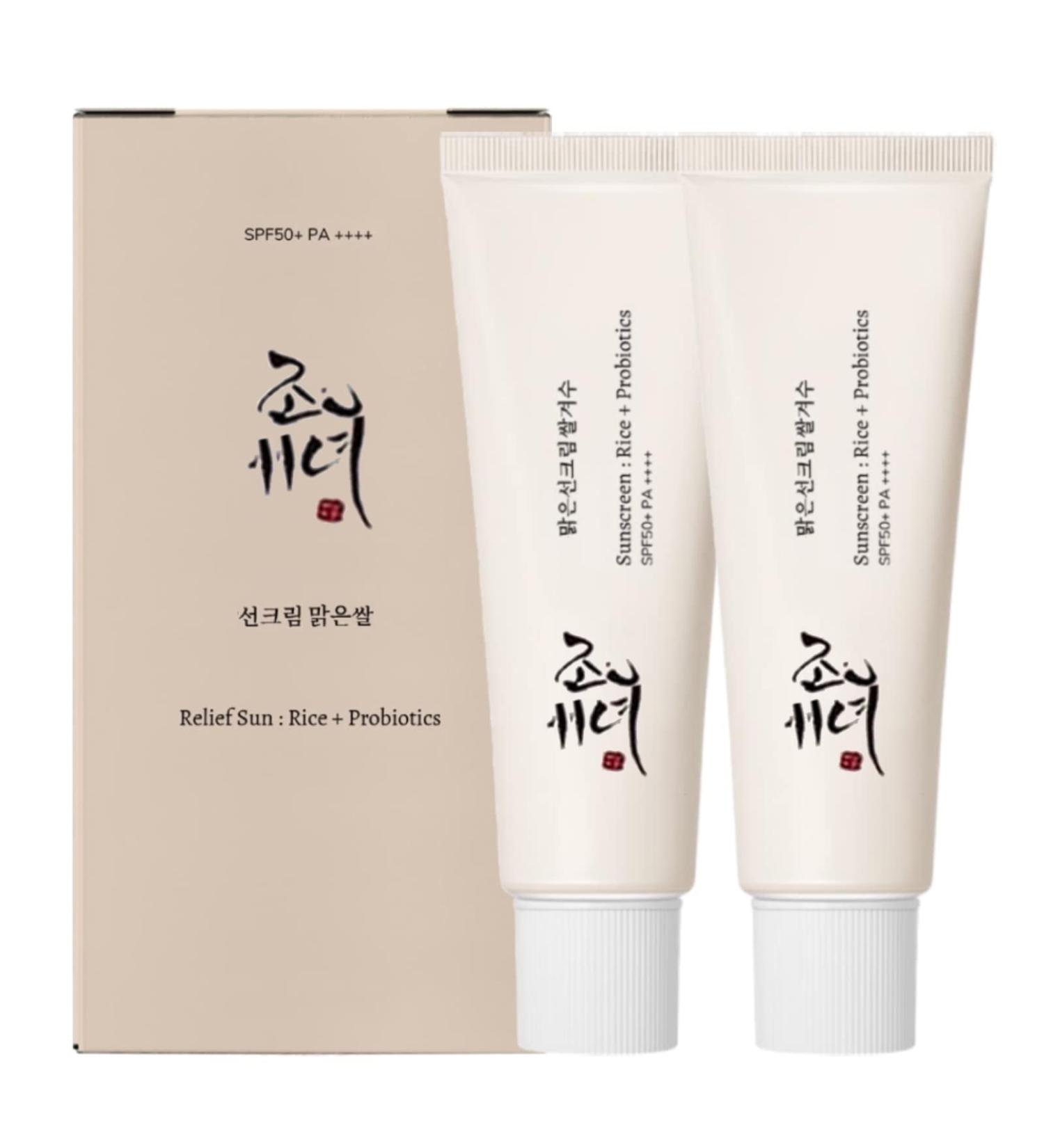 Joseon Relief Sun Cream SPF 50 - Nourishing Korean Sunscreen for All Skin Types | 2pc - Buy Online on GoSupps.com