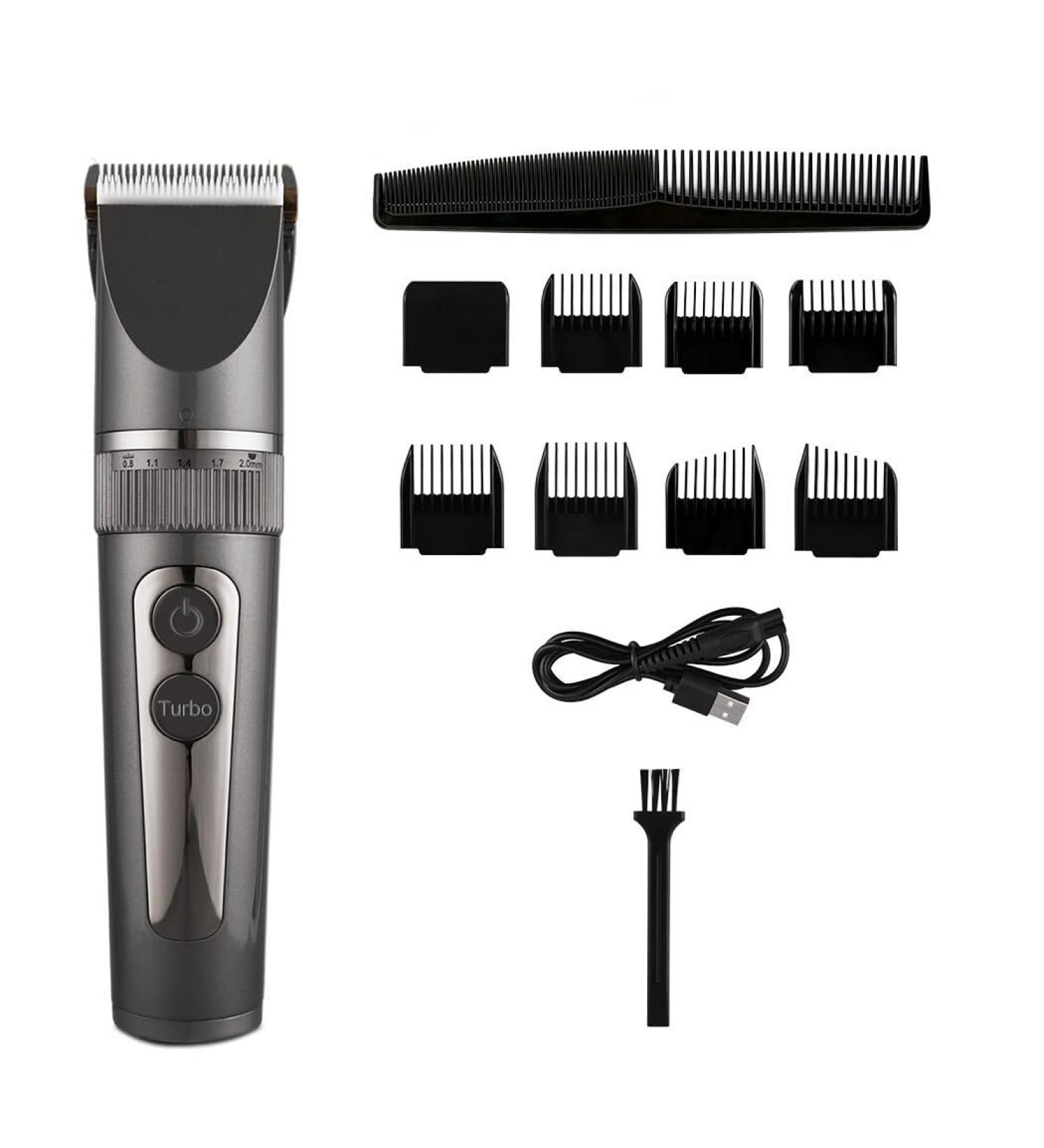 IPX7 Waterproof Hair Clippers for Men - Rechargeable Hair Cutting Kit with Length Adjustment & LED Display - Buy Online on GoSupps.com