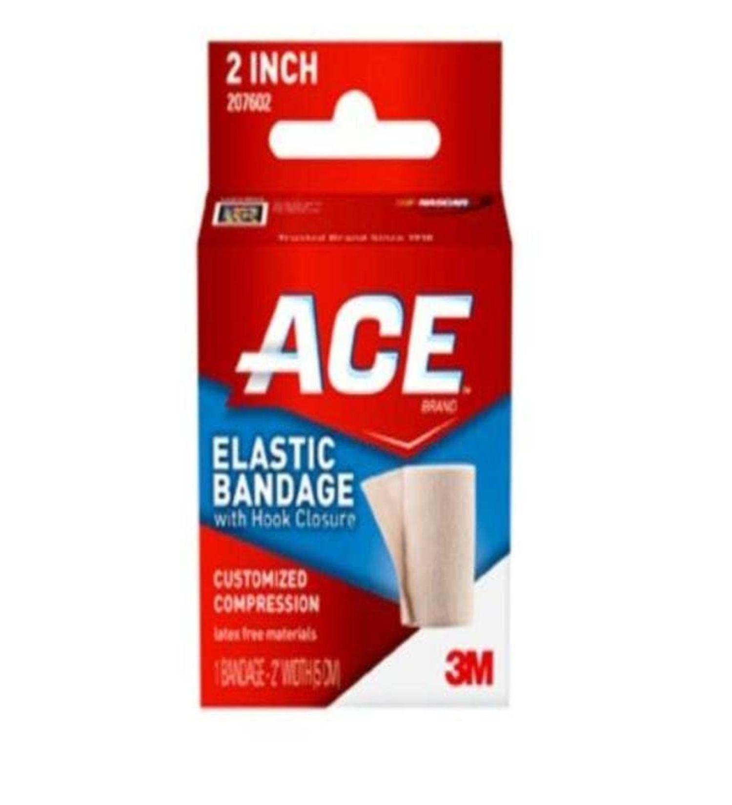 3M 207603 Health Care ACE Elastic Bandage with Hook Closure Tan 3" Width Pack of 72