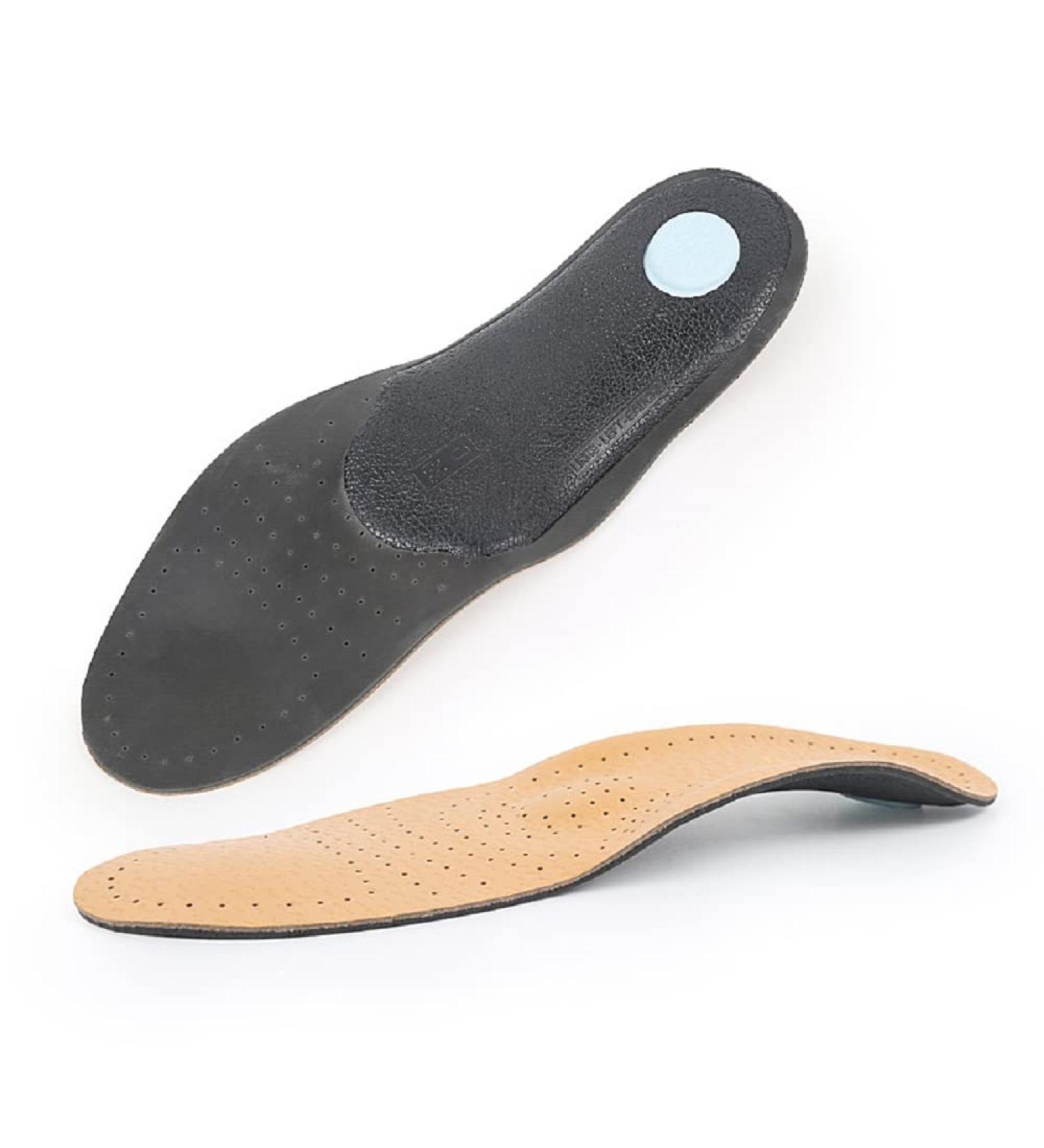 Premium Leather Orthotic Insoles | Arch Support for Flat Feet | Cushioned Foot Care Inserts Size 2.5-3 (W6/M4.5 - W7.5/M6 - Buy Online on GoSupps.com