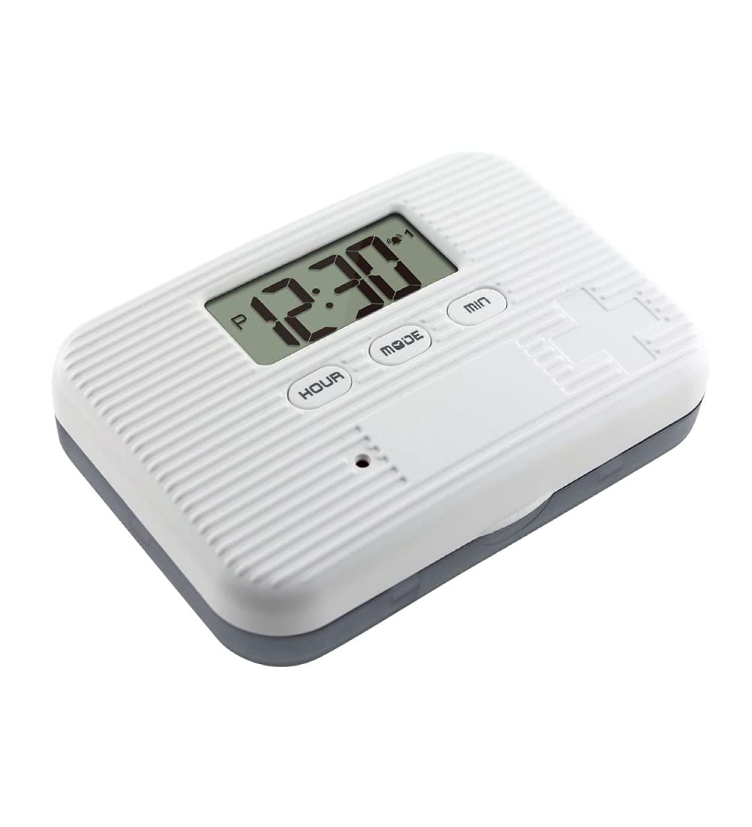 Digital Pill Dispenser with Alarm and LCD Display - 6 Compartment Mini Pill Organizer for Daily Medication Management - Buy Online on GoSupps.com
