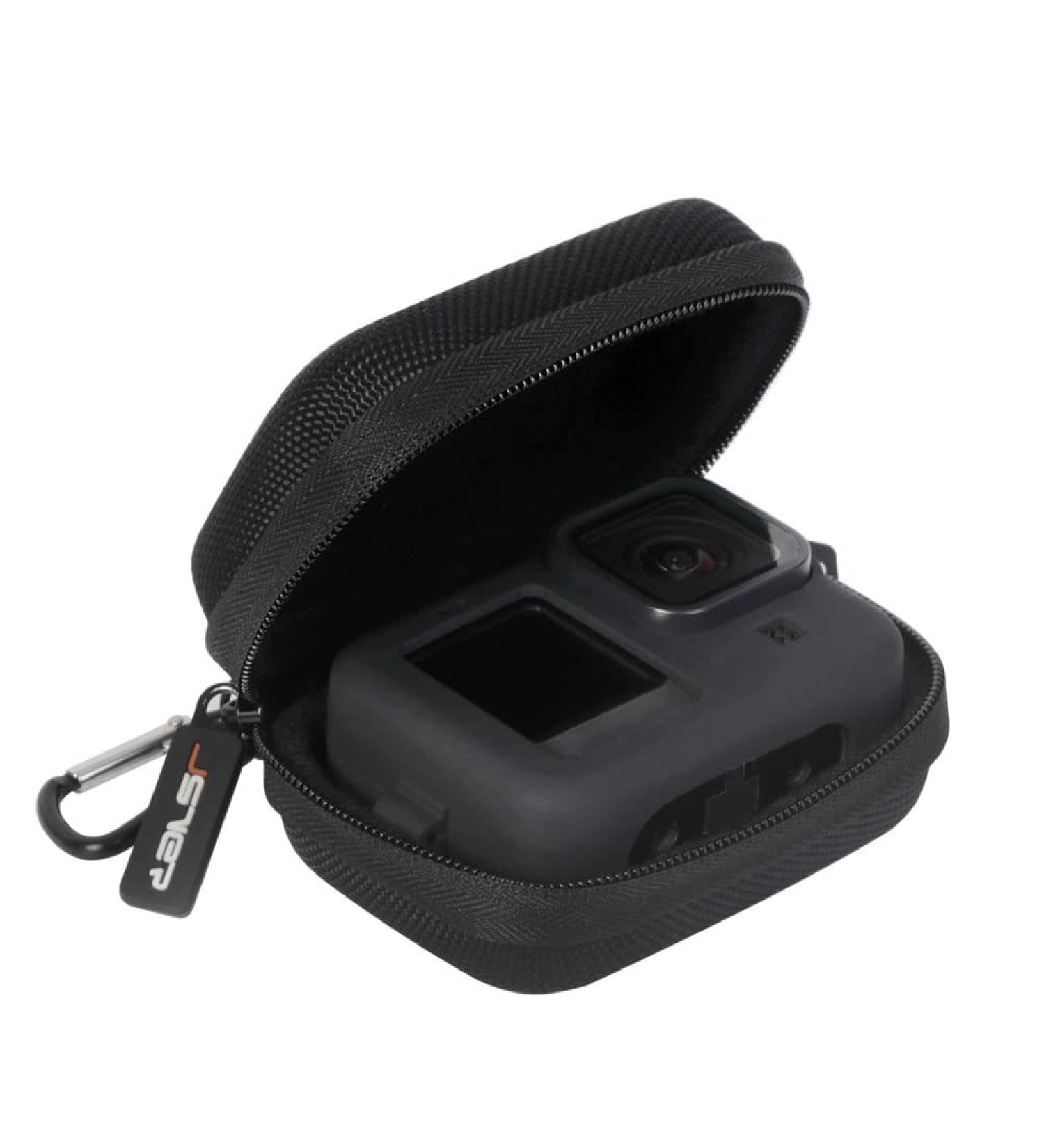 JSVER Hard Shell Carrying Case for GoPro Hero 10/11/9/8/7/6/5/4/3, Osmo Action, AKASO EK7000 - Black - Buy Online on GoSupps.com