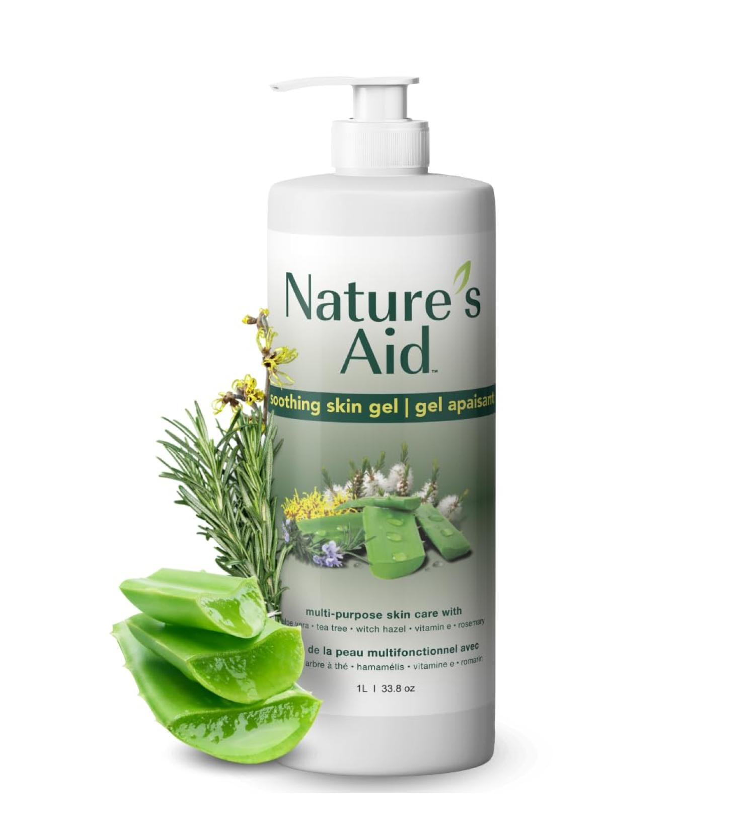 Nature's Aid Original Skin Gel with Aloe Vera - Soothes Dry Itchy Skin Acne Sunburn & Rashes | Global Shipping Available - Buy Online on GoSupps.com