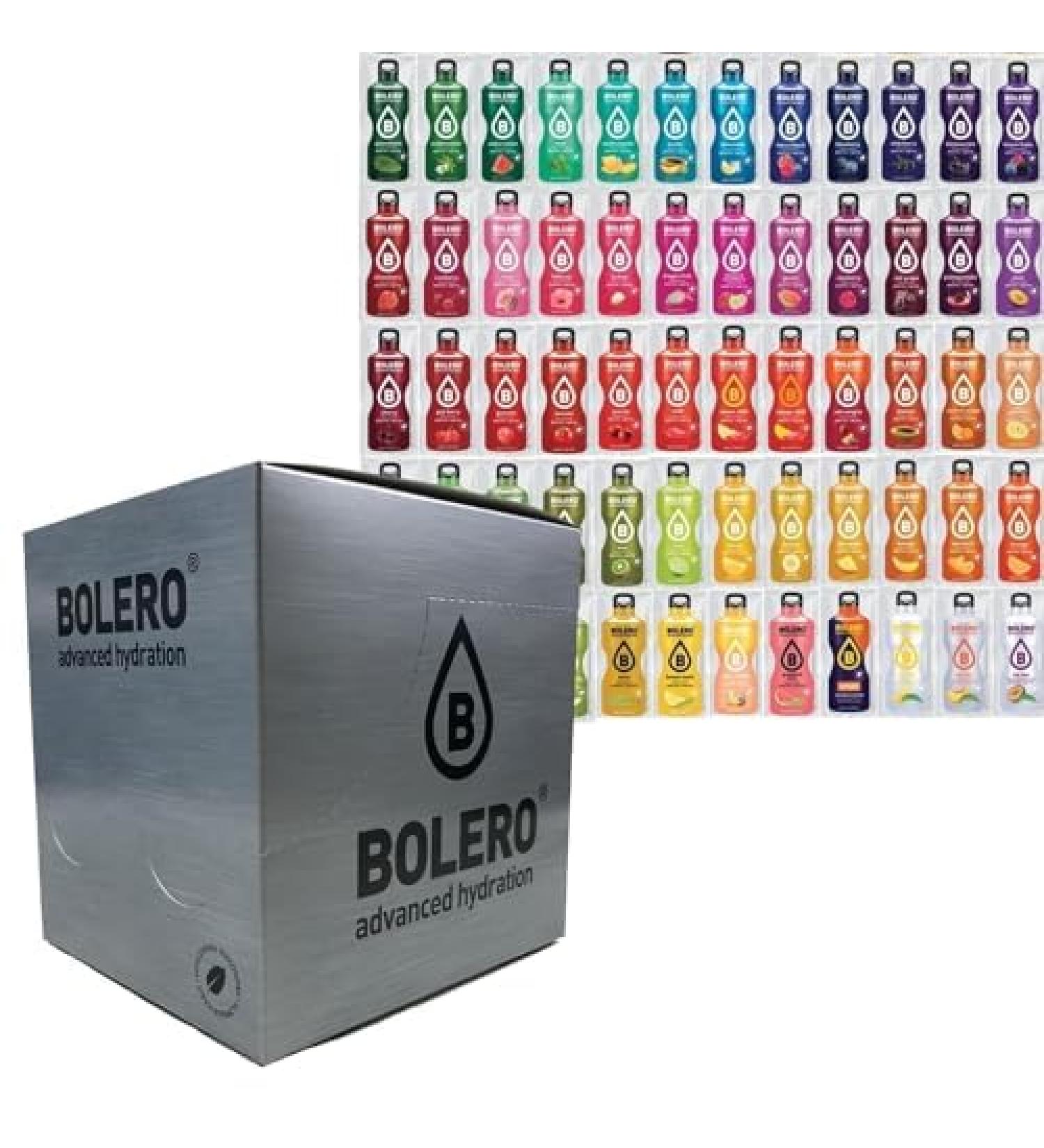 Bolero Mix Pack 58x9g | Sugar-Free Juice Powder with Stevia & Vitamin C | Vegan & Gluten-Free | Ideal for Kids Athletes & Diabetics - Buy Online on GoSupps.com