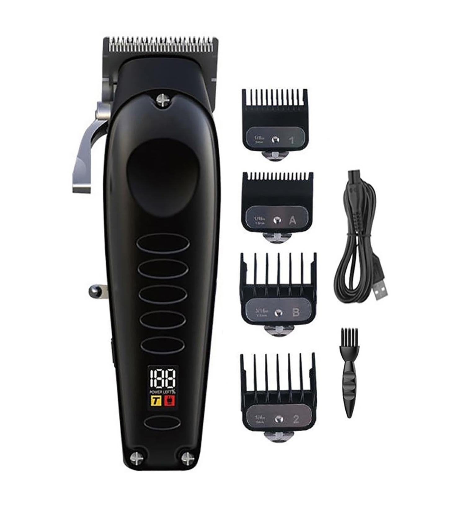 Hair Clippers for Men All Metal Rechargeable Hair Trimmer Barber Hair Clipper Beard Corded Cordless Electric Hair Cutting Machine - Buy Online on GoSupps.com