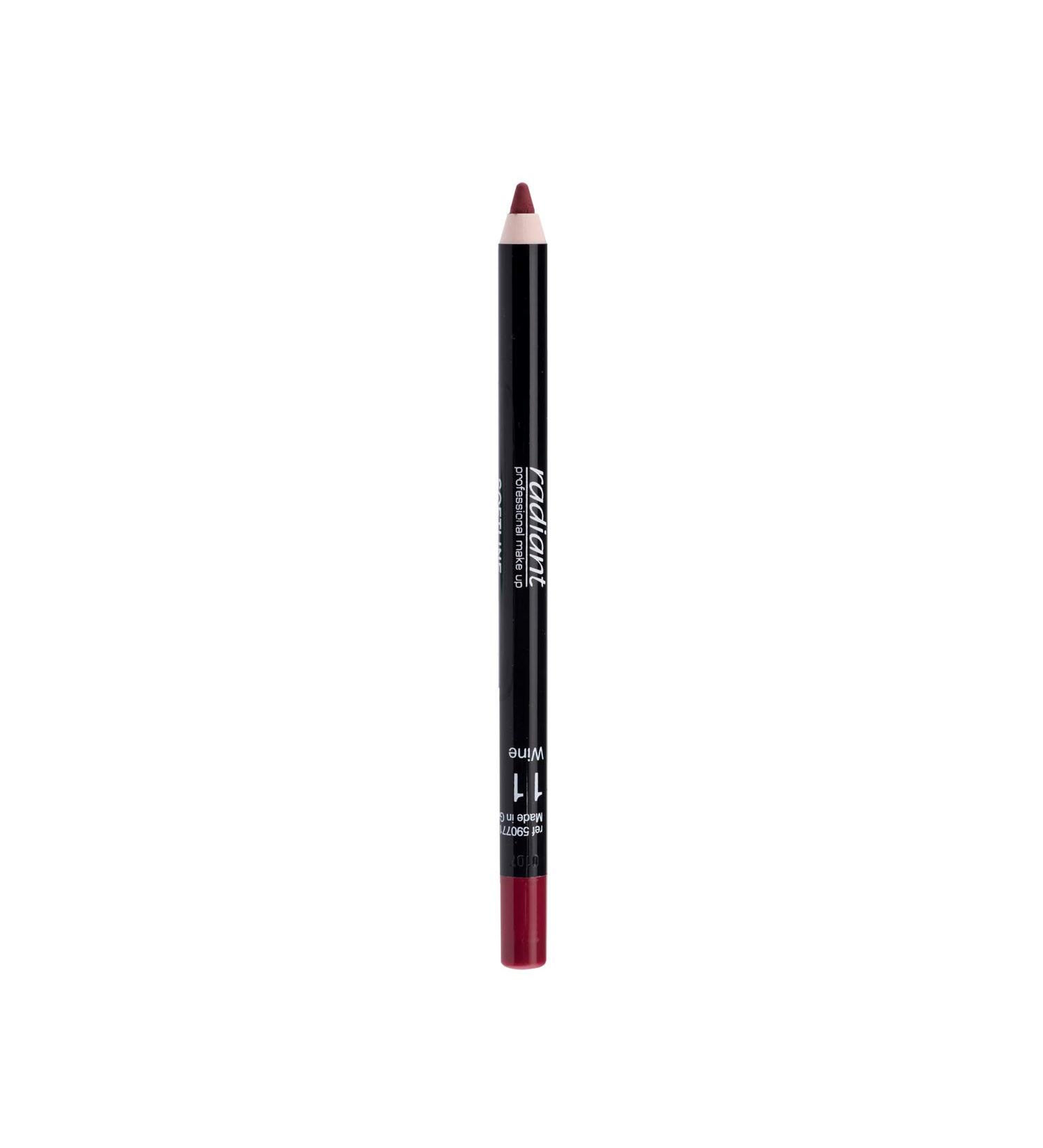 Radiant Professional Softline Waterproof Lip Pencil - Long Lasting Lip Liner (11 WINE) - 1.20g - Buy Online on GoSupps.com