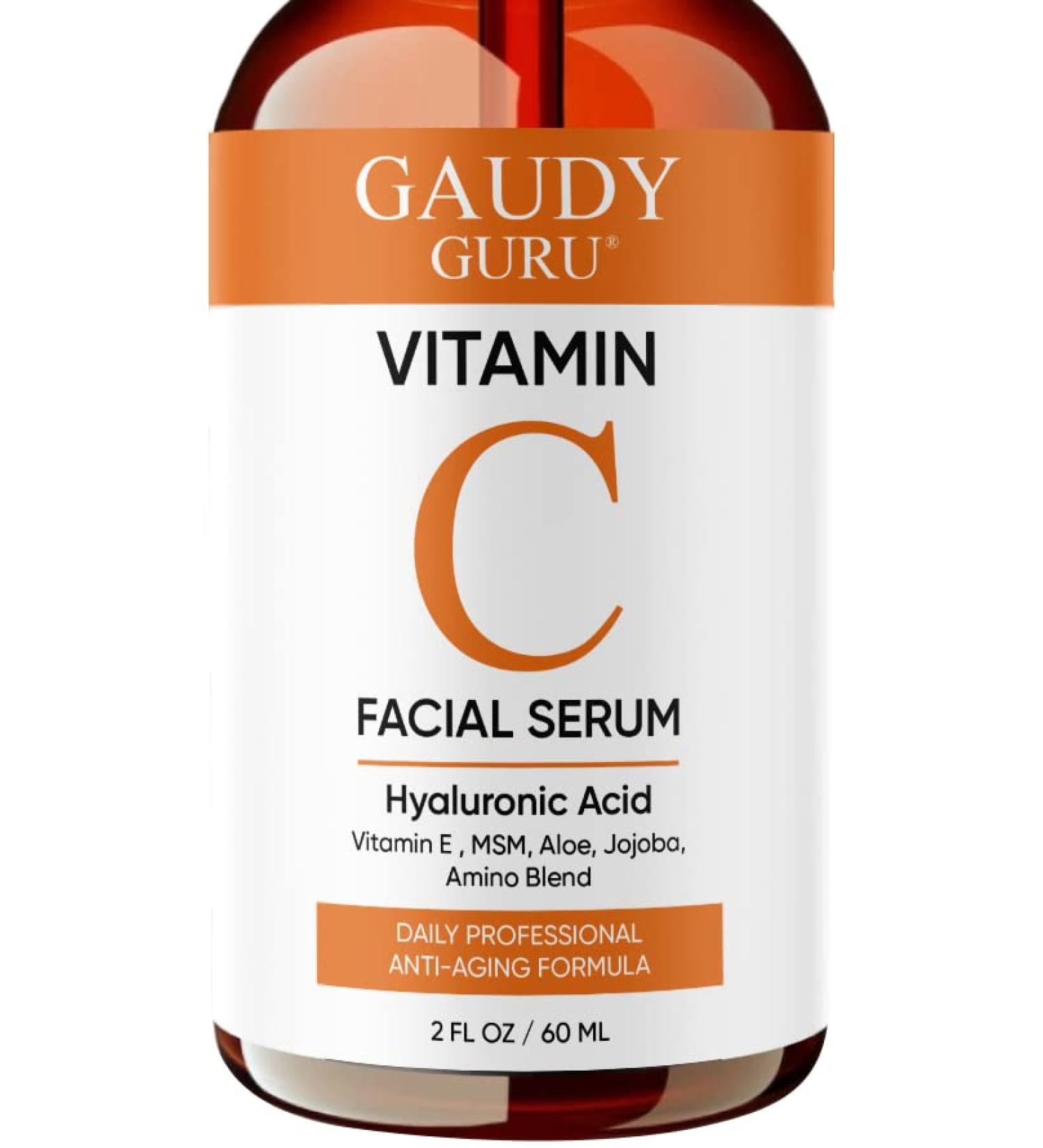 Vitamin C Hyaluronic Acid Serum for Face | Anti Aging, Dark Spot, Wrinkle, Acne Scar Treatment - Buy Online on GoSupps.com