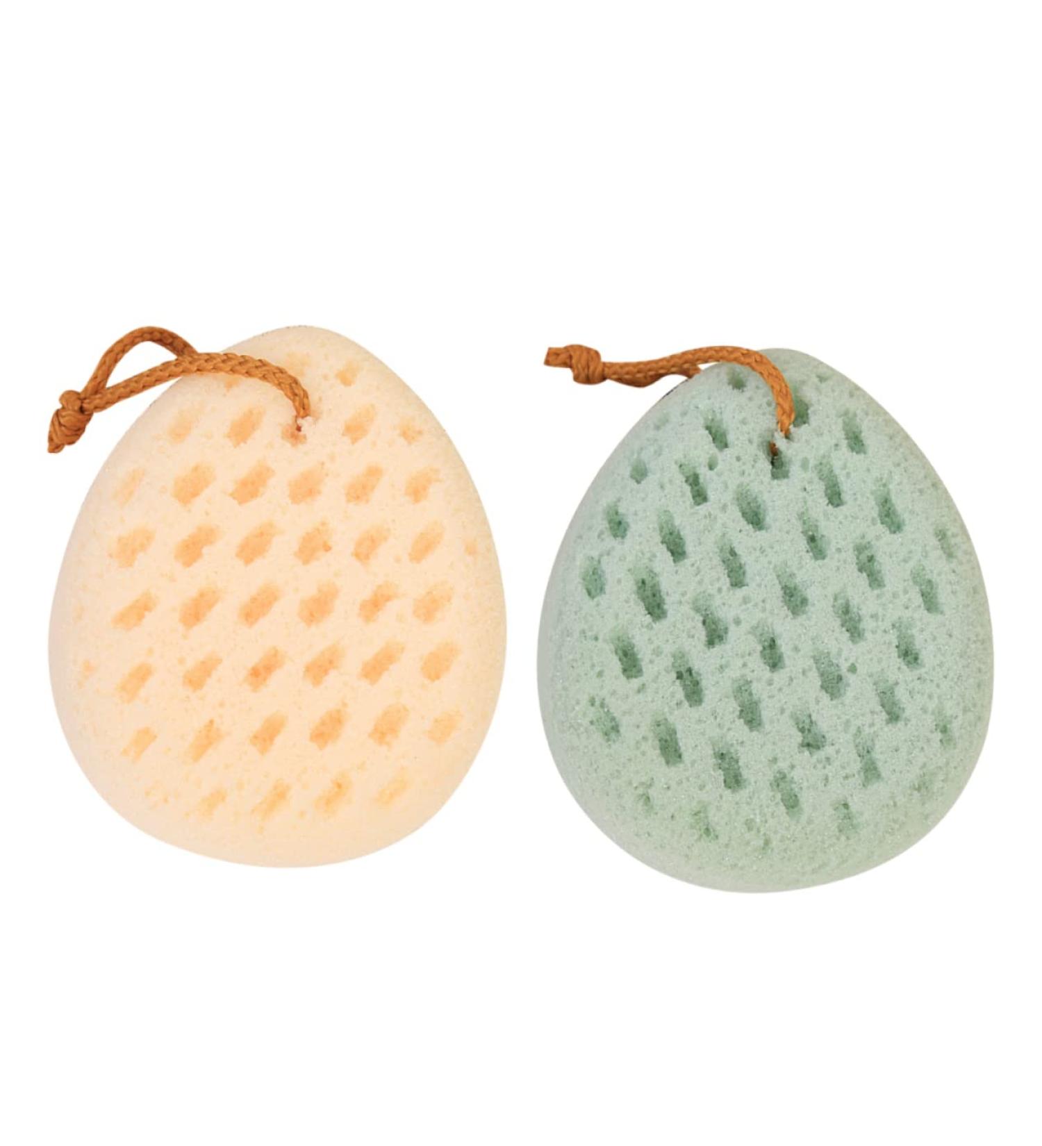 Beavorty 2pcs Face & Body Sponge Bath Scrubber Set - Exfoliating Loofah Shower Brush and Towel - Buy Online on GoSupps.com