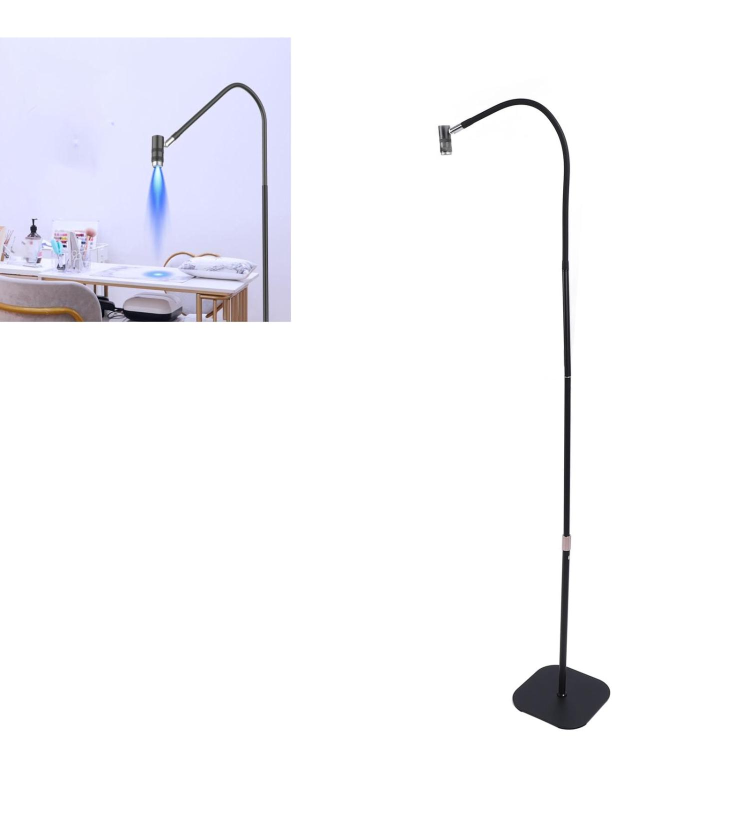 Gooseneck Ultraviolet Nails Lamp 6W LED Ultraviolet Light with Removable Lamp Head Nail Manicure Dryer Curing Light with Foot Switch for Mobile Repair Gel Nail - Buy Online on GoSupps.com