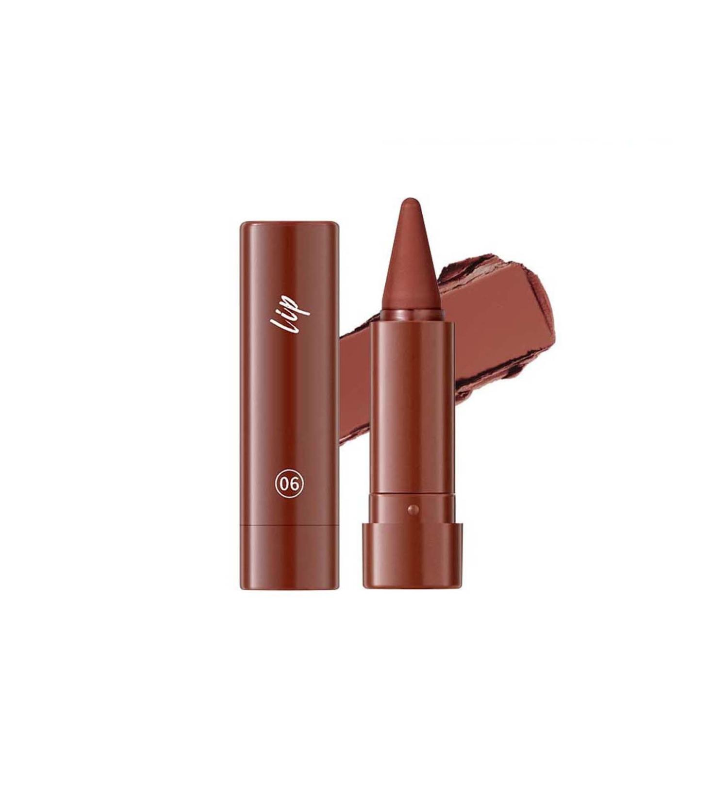  G n rique 2-in-1 Matte Lipstick and Lip Liner Ombr Effect Velvety Lipstick Waterproof and Water Resistant Long-Lasting Moisturizer (Brown Tea) - Buy Online on GoSupps.com