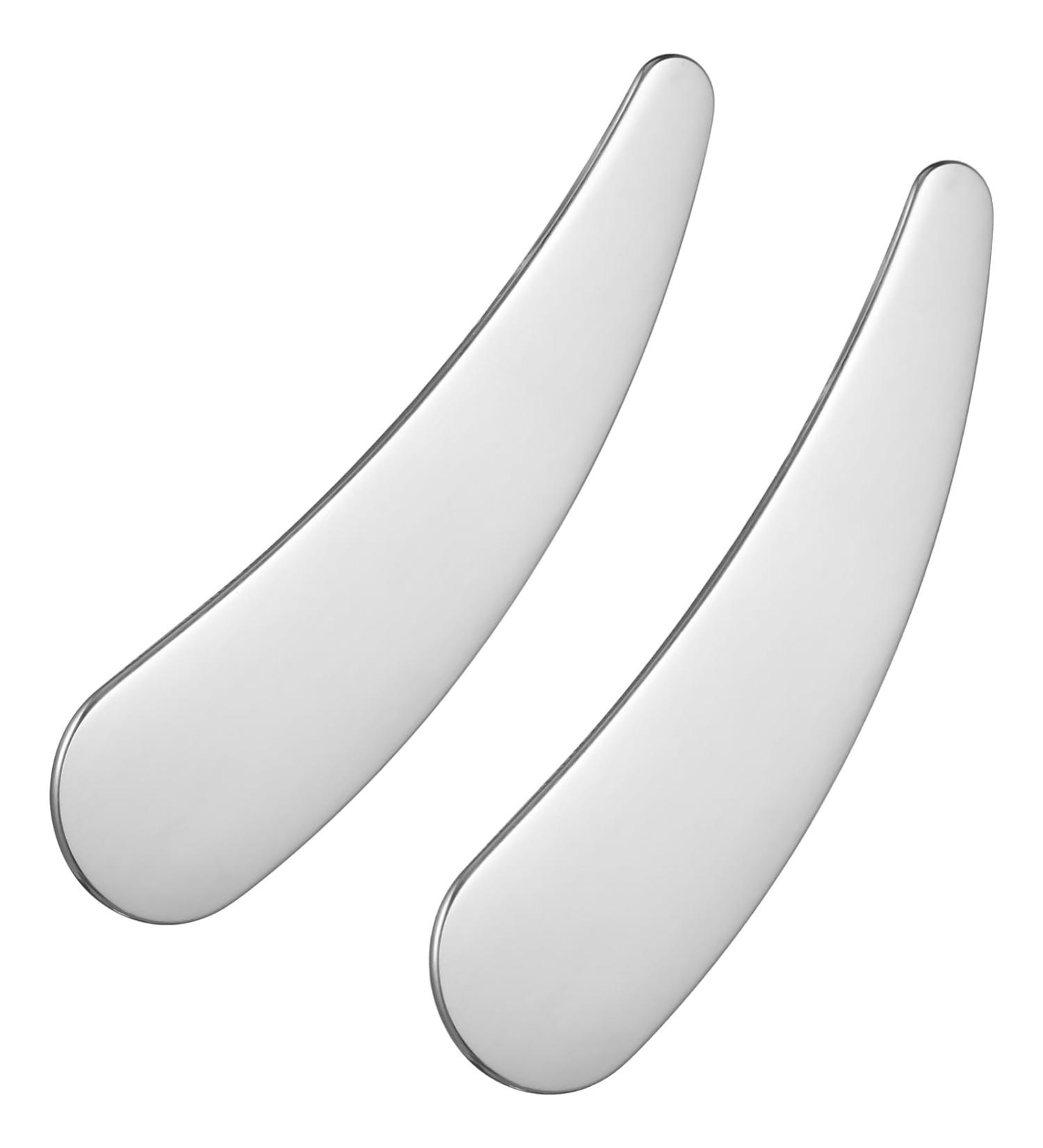 BIUDECO 2pcs Cosmetic Spatula Metal Makeup Spatula Face Cream Spatula Esthetician Supplies Makeup Spatula Small Beauty Scoop Foundation Spatula Lotion Spatula Mini Spatula for Cosmetics - Buy Online on GoSupps.com