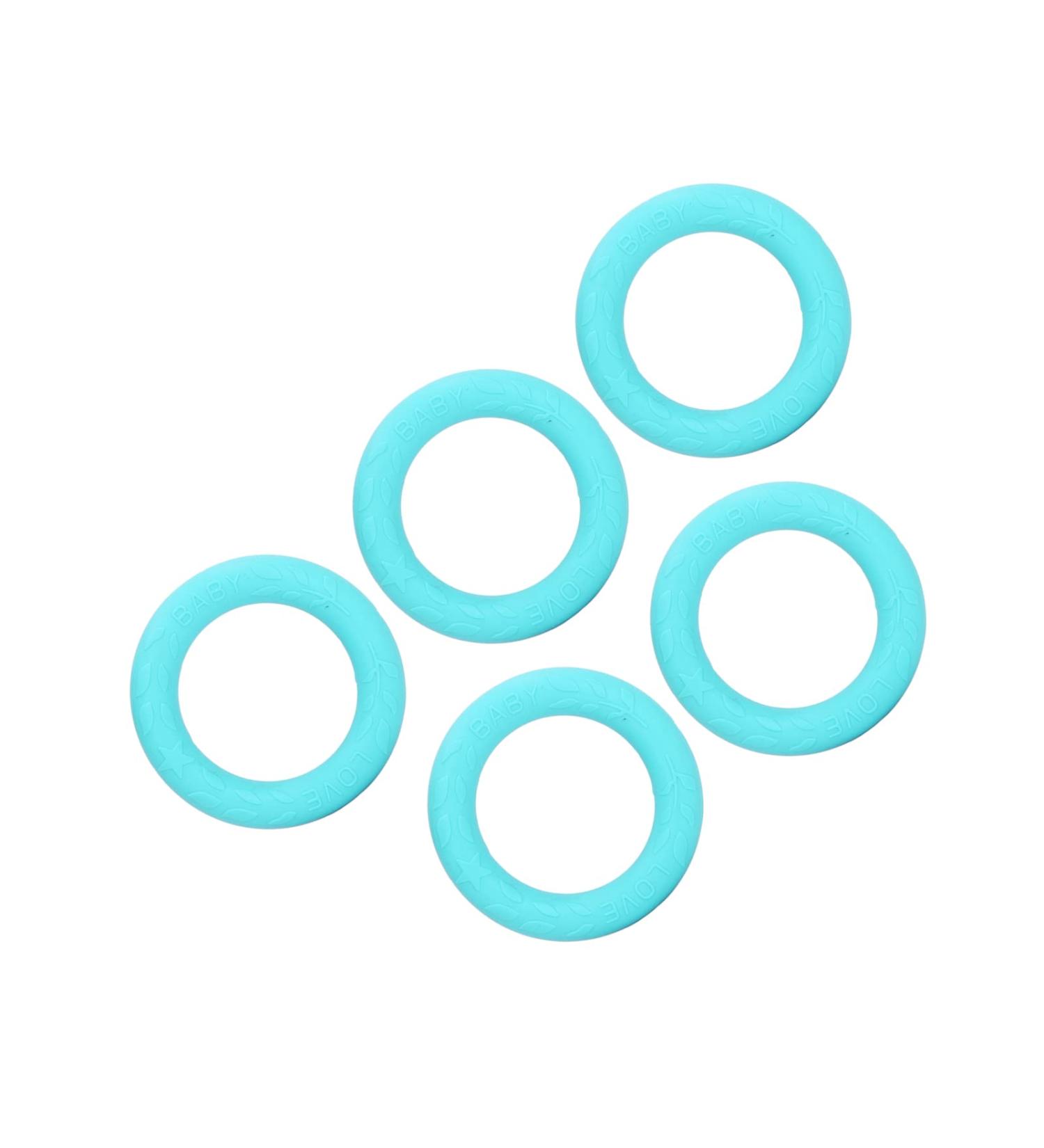 Flexible Teething Bracelet Ring - Soft Teething Relief for Home & Travel (Turquoise Green) - Buy Online on GoSupps.com