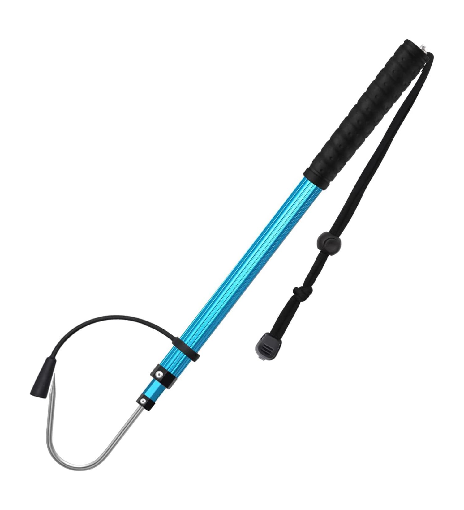 Komclub Telescopic Fishing Gate - Durable Aluminum Alloy Fishing Accessories with Hooks & Rubber Grinding for Sweet & Salt Water - 90cm - Buy Online on GoSupps.com