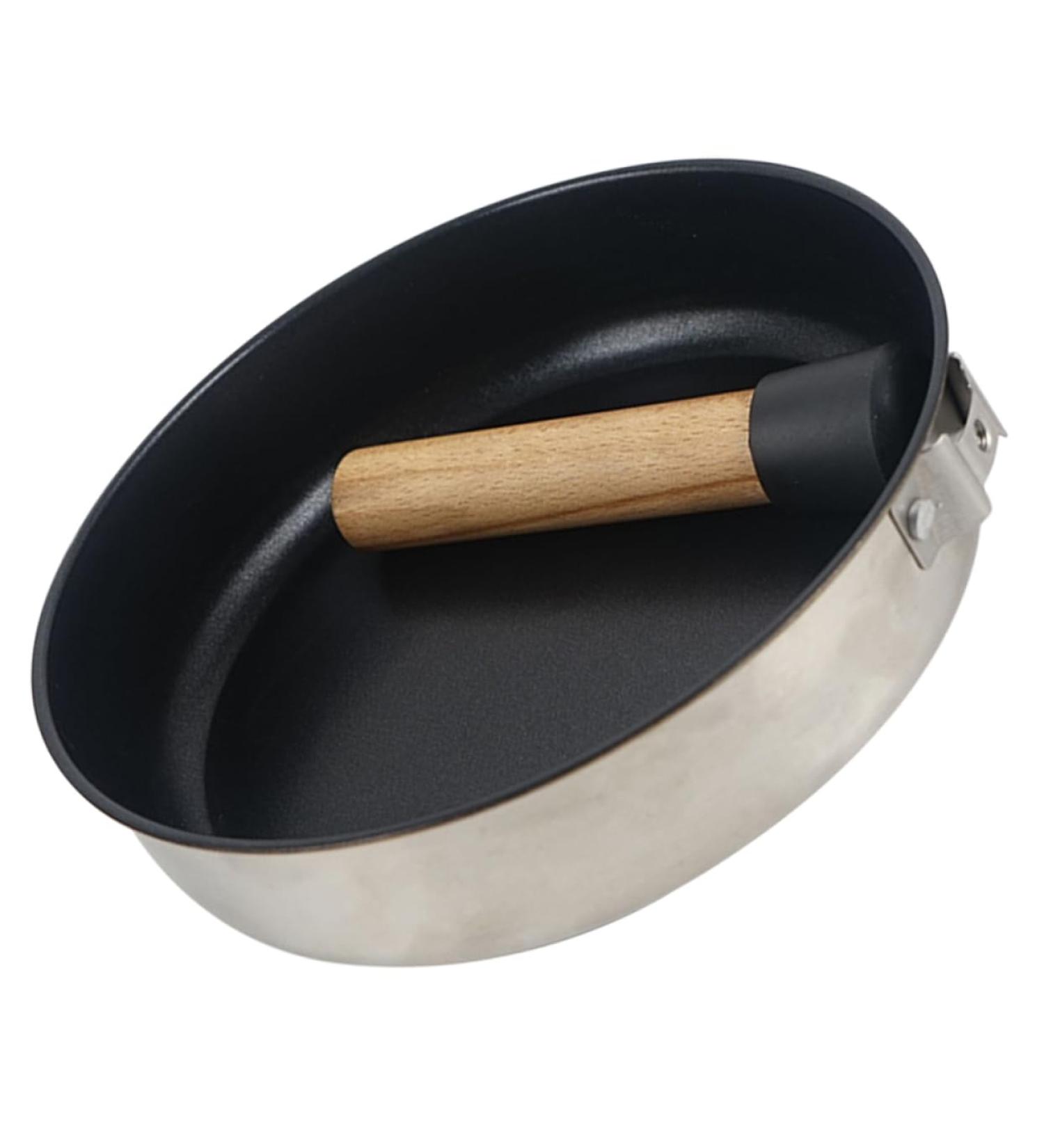 HAKIDZEL Camping Portable Pan Non Stick Cooking Utensils Egg Pan Non Stick Fry Pan Griddle Pan Pans Camping Cookware Flat Skillet Pan for Eggs Stainless Steel Induction Cooker Egg Boiler - Buy Online on GoSupps.com