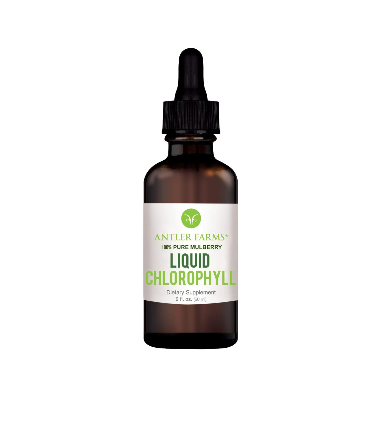 Antler Farms Natural Liquid Chlorophyll - 12,000mg Maximum Strength, 60 Servings, Mint Flavor - Immune Support & Energy Booster - Buy Online on GoSupps.com