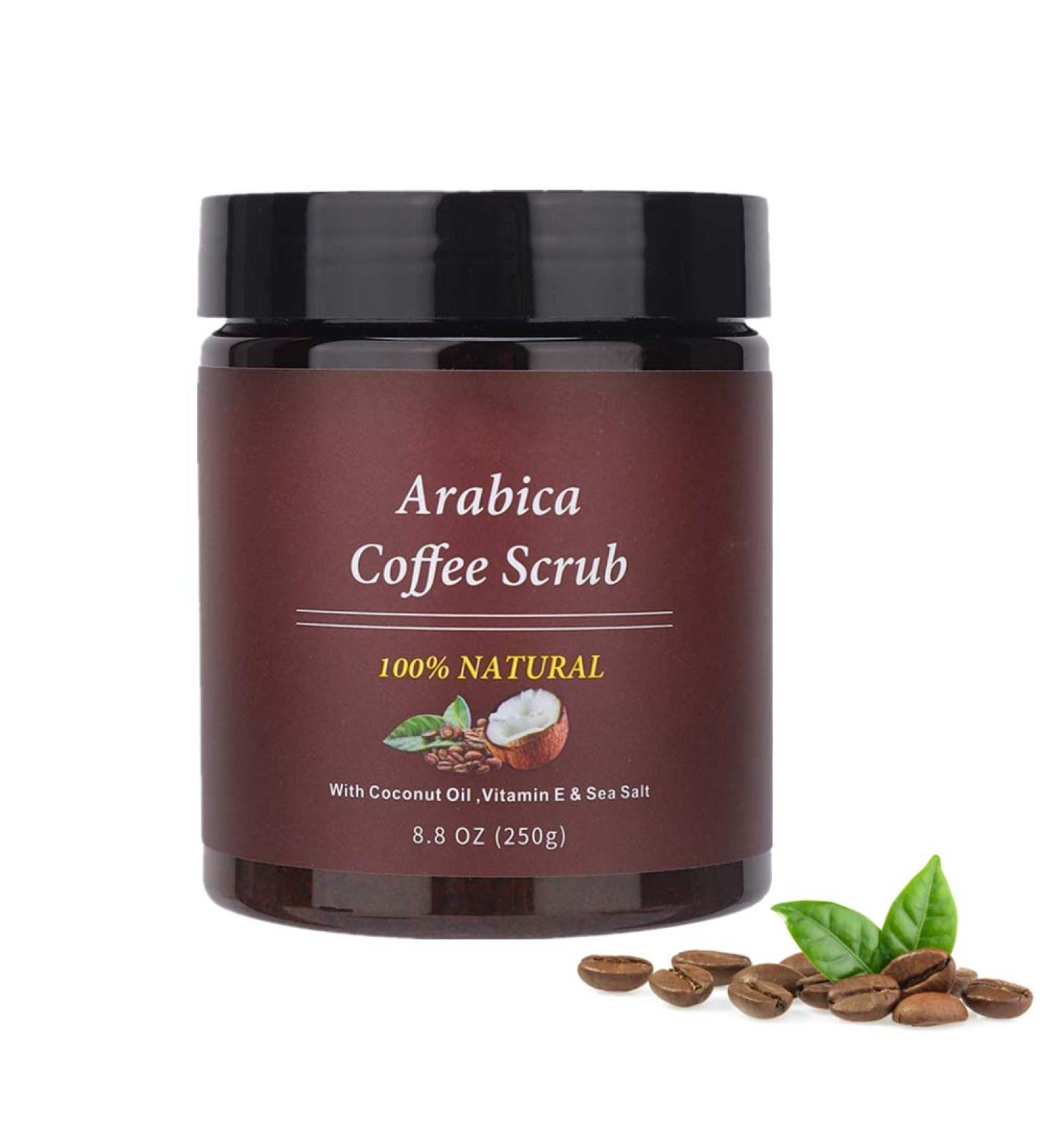 Natural Coffee Body Scrub Cream - Exfoliating & Anti-Aging | Fades Fine Lines | 250g - Buy Online on GoSupps.com