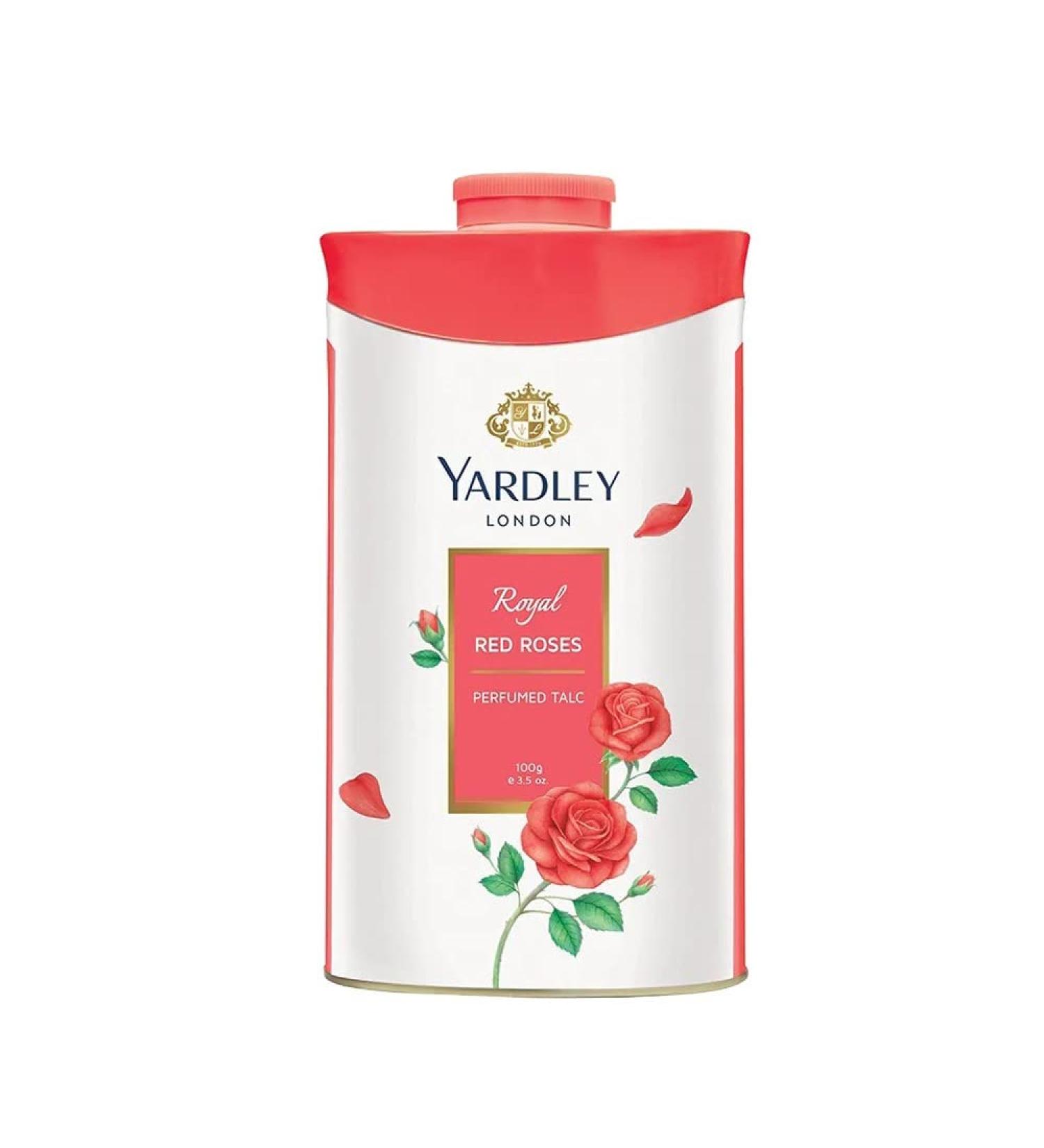 Yardley London Red Rose Perfumed Deodorizing Talcum Powder 100gm - Buy Online on GoSupps.com