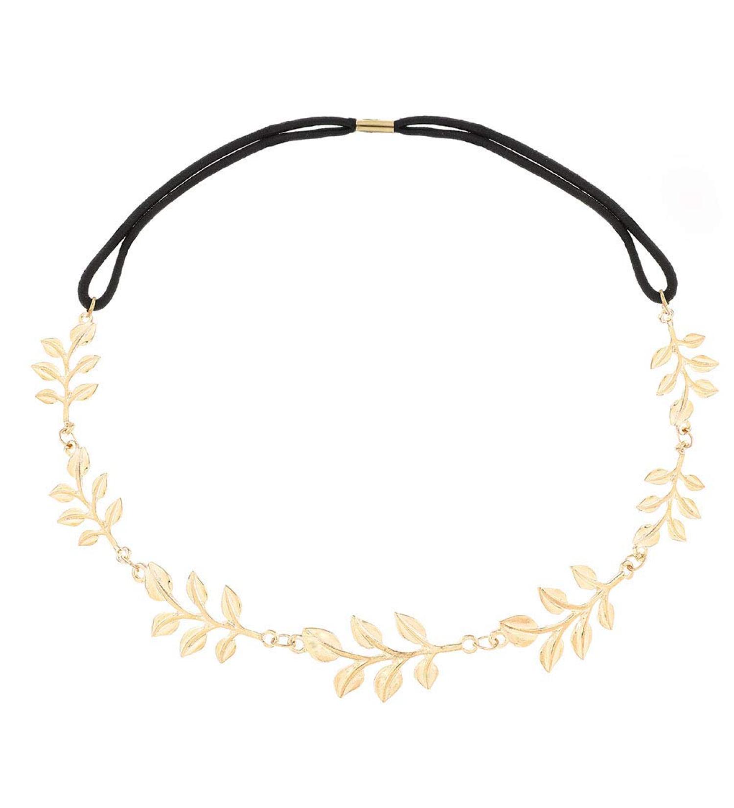 Yalice Elastic Leaf Headband - Gold Hair Accessory for Women & Girls - Buy Online on GoSupps.com