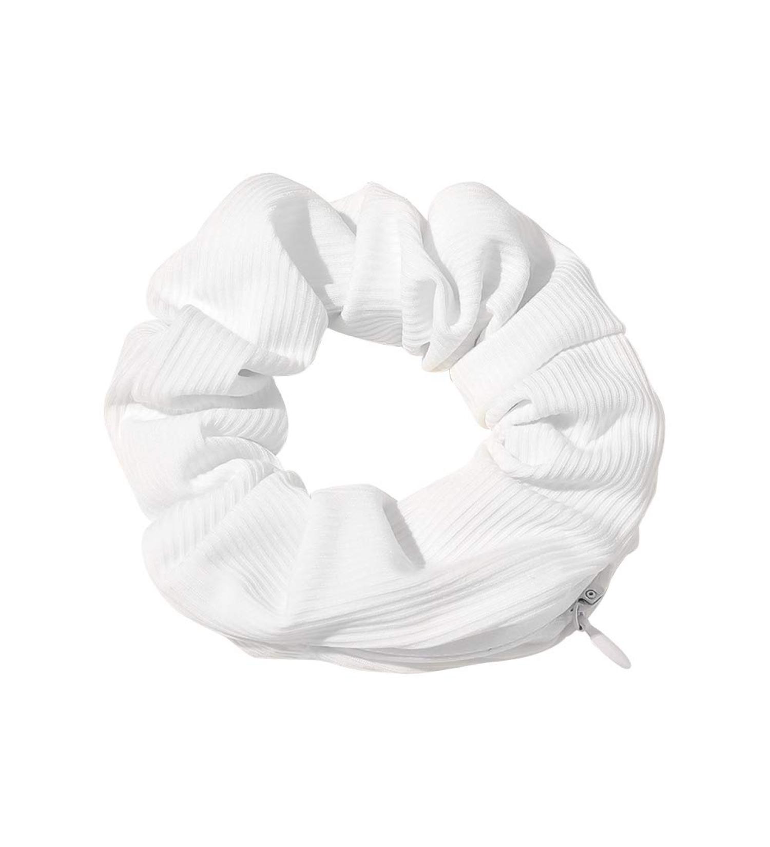 BEAUTYBIGBANG Hair Ties 2 Pieces Zipper Hair Scrunchies Elastic Hair Bands Rubber Bands with Zipper Bag (3)