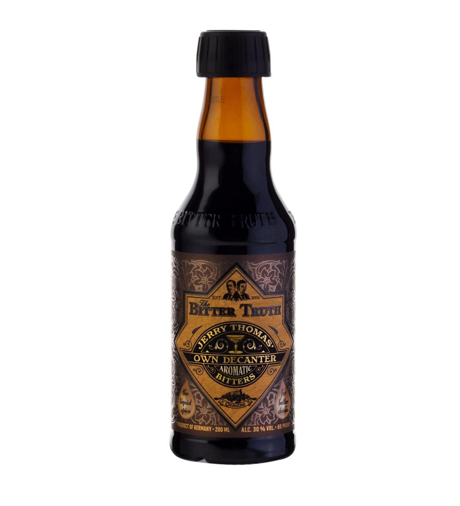 The Bitter Truth Jerry Thomas Own Decanter 200ml - Premium 6.76oz Glass Bottle - Buy Online on GoSupps.com