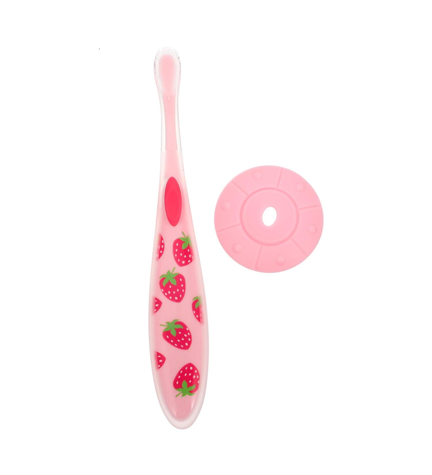 Minkissy Kids Toothbrush - Baby & Toddler Accessories Travel-Friendly Pink Manual Detergent Baby Toothbrush (1 Pack) - Buy Online on GoSupps.com