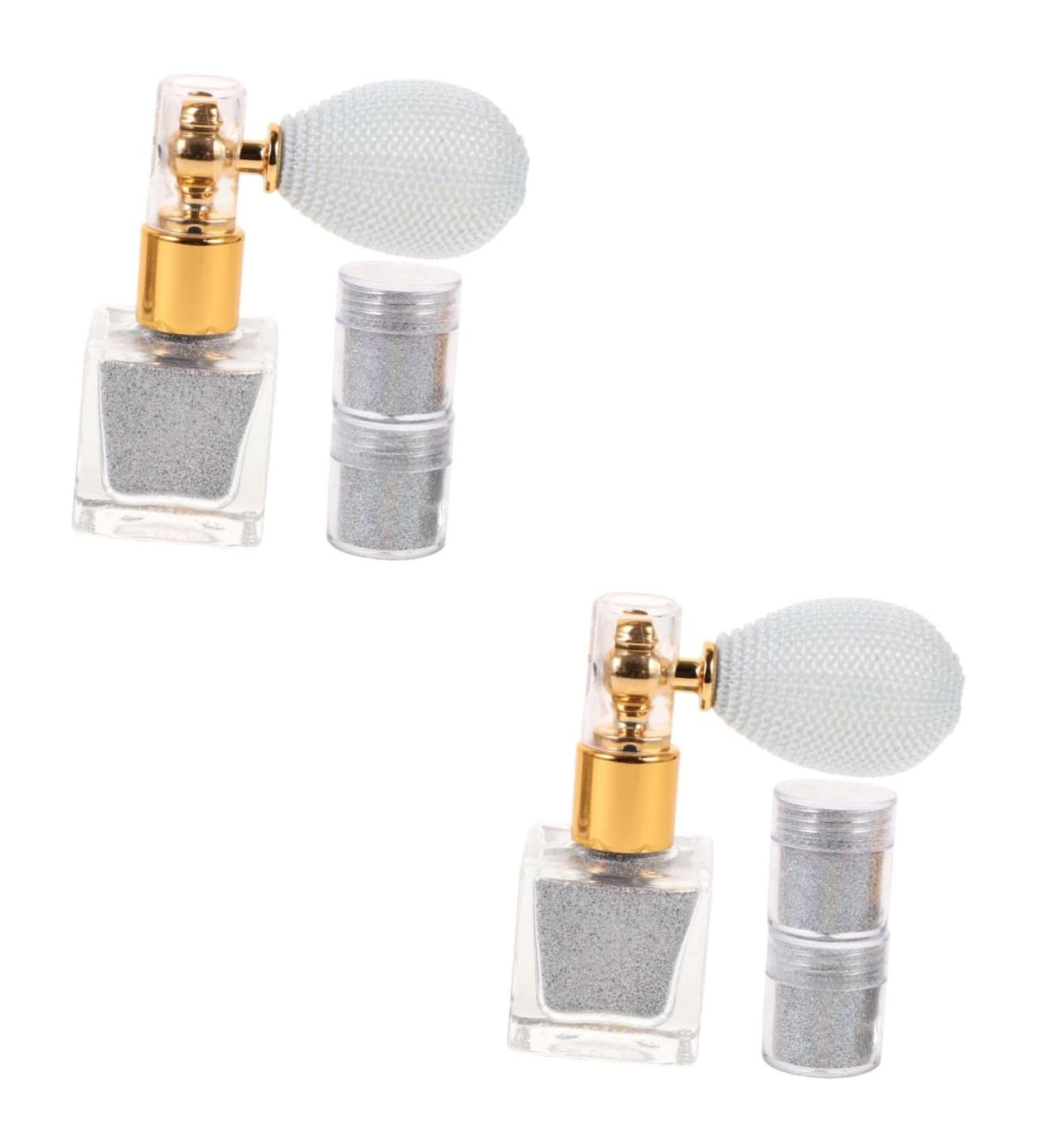 Beavorty 2 sets for Powder Loose Nails Highlighter Sparkle Body Cosmetic Make Makeup Gloss Nail Women As Shown 1x2pcs 7.4X6.8CMx2pcs - Buy Online on GoSupps.com