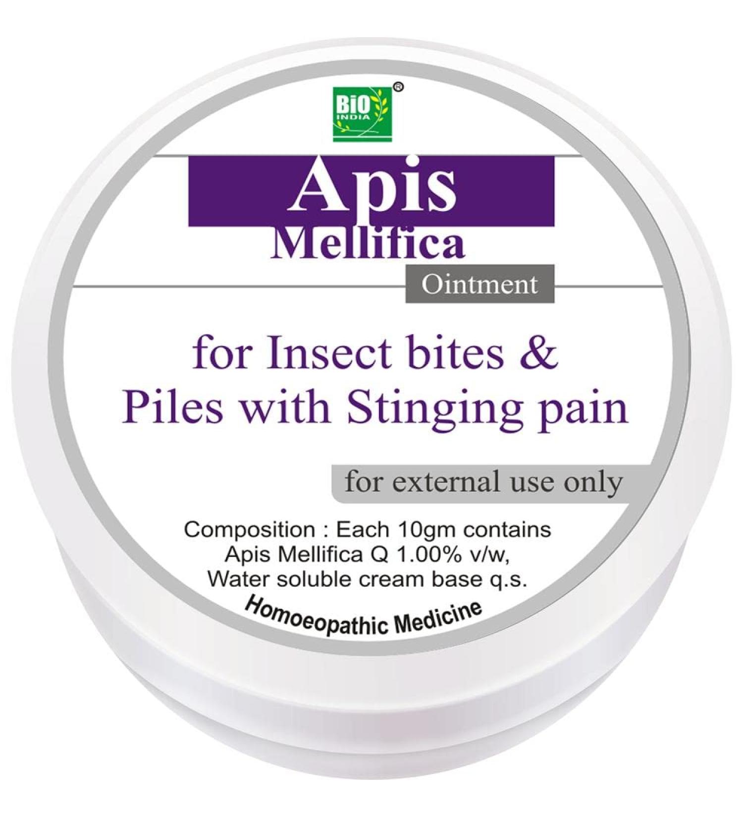 Bio India Apis Mellifica 30g - Relief from Insect Bite Pains & Swelling | Free Ujala Eye Drops - Buy Online on GoSupps.com