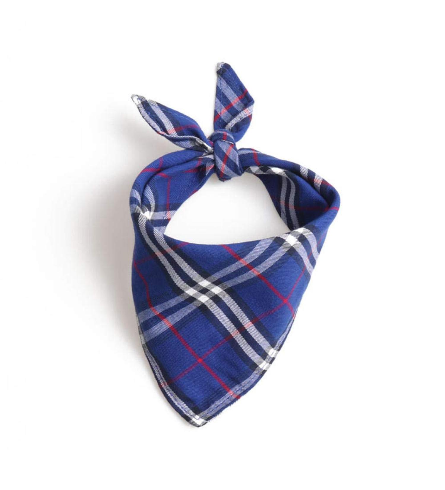 UANOU Dog Bandanas - Triangle Bib Cotton Scarf Red Plaid for Small & Medium Pets | Stylish Pet Supplies M - Buy Online on GoSupps.com