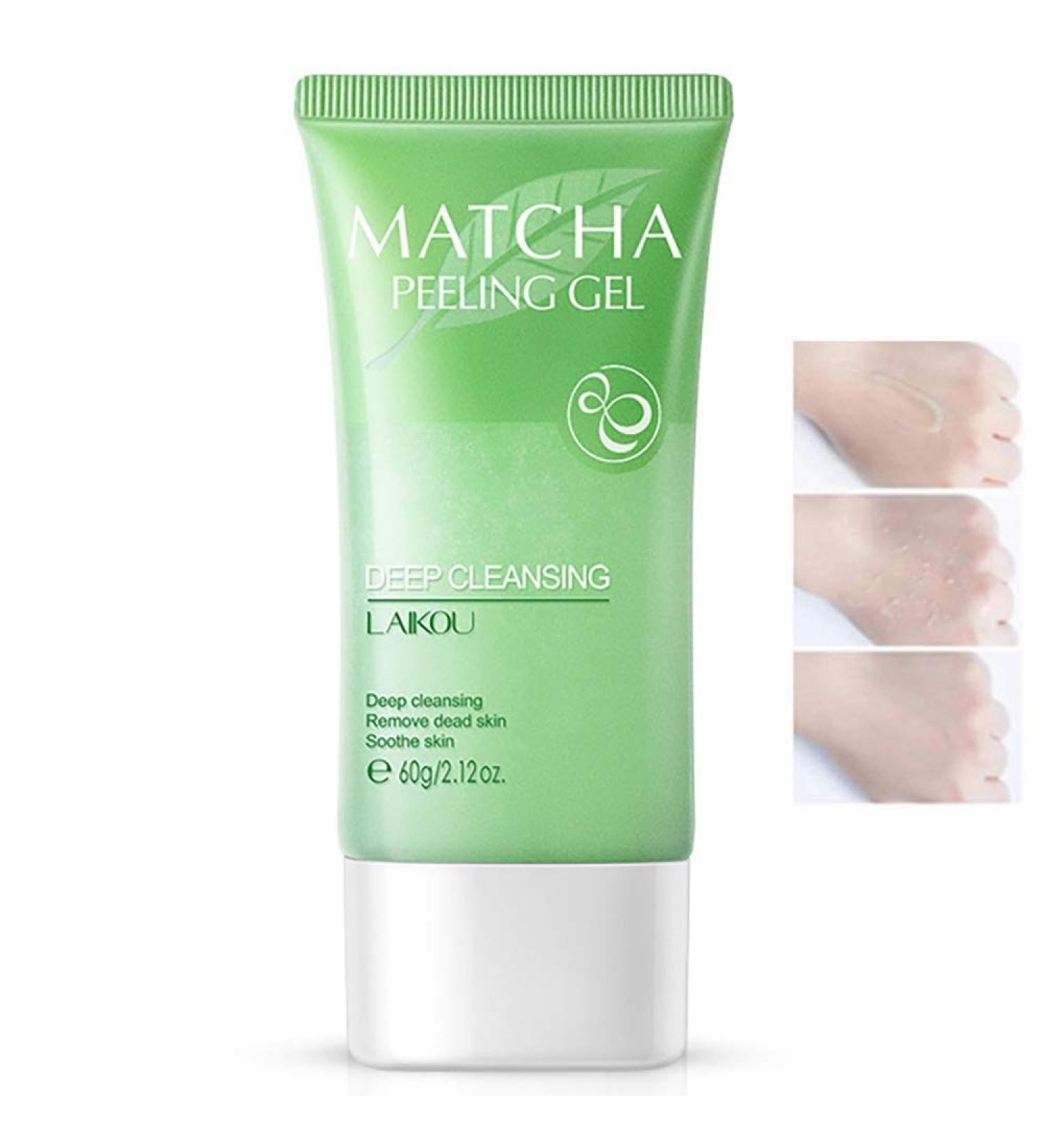 MIESCHER Matcha Facial Scrub Exfoliator Gel - Natural Exfoliating Cleanser for Deep Cleanse & Moisturizing, Ideal for Dry Skin, Blackheads, and Acne - Perfect Gift for Women & Men - Buy Online on GoSupps.com